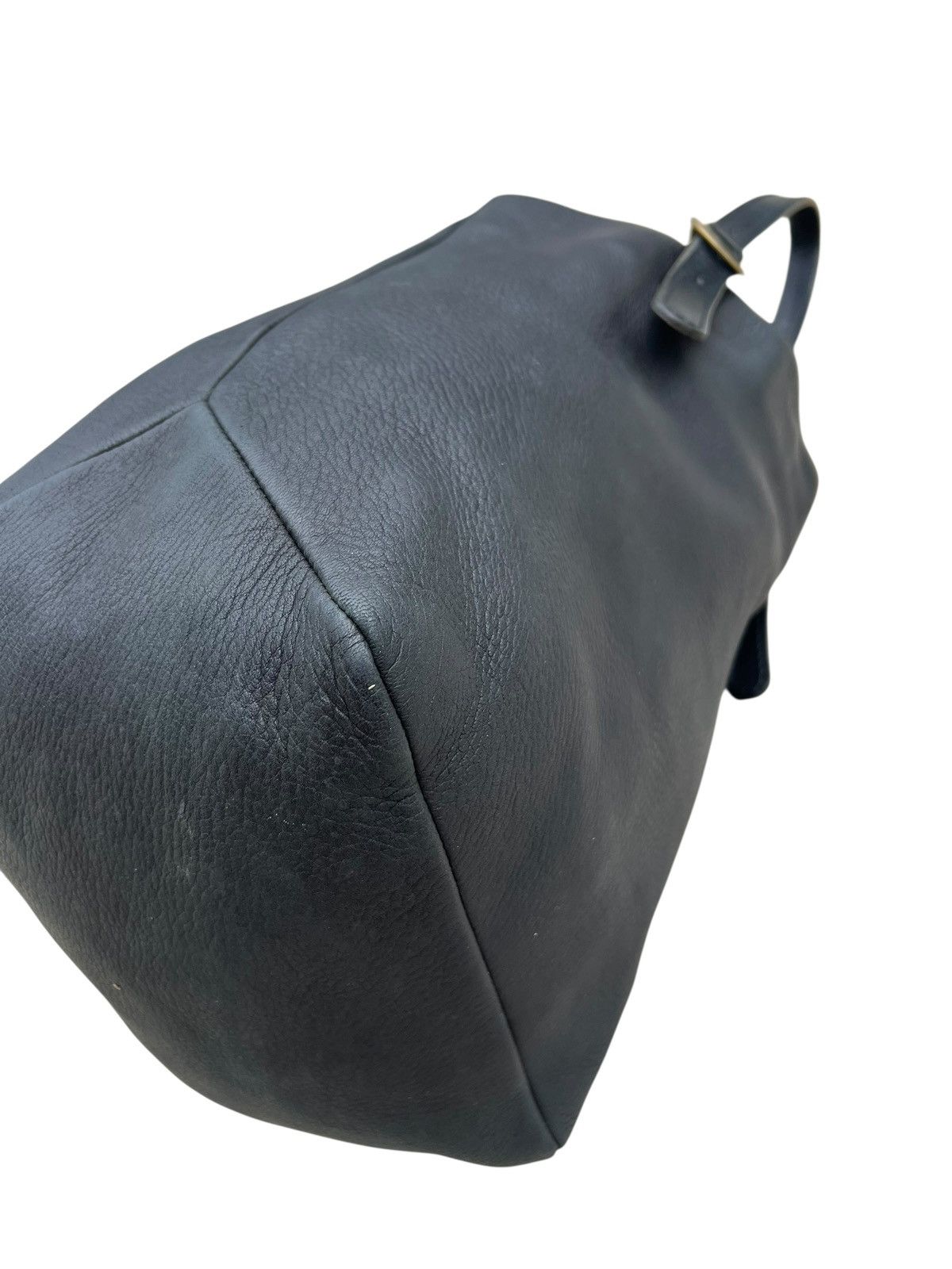 Leather Slow Motion Japan Patina Black Leather Tote Bag Size ONE SIZE - 13 Thumbnail