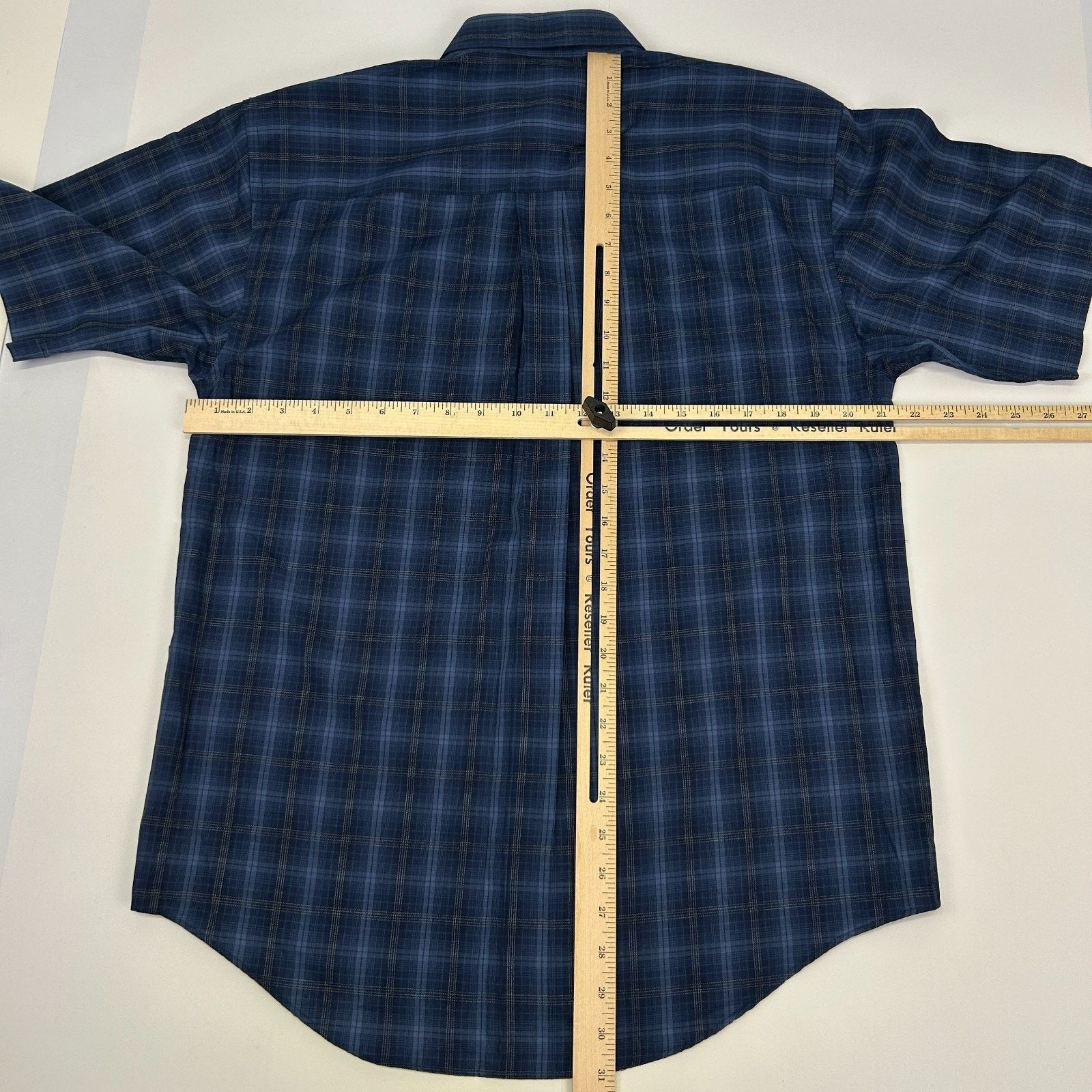 Arrow Arrow Wrinkle Free Button Front Shirt Blue Plaid S Small Size US S / EU 44-46 / 1 - 7 Thumbnail