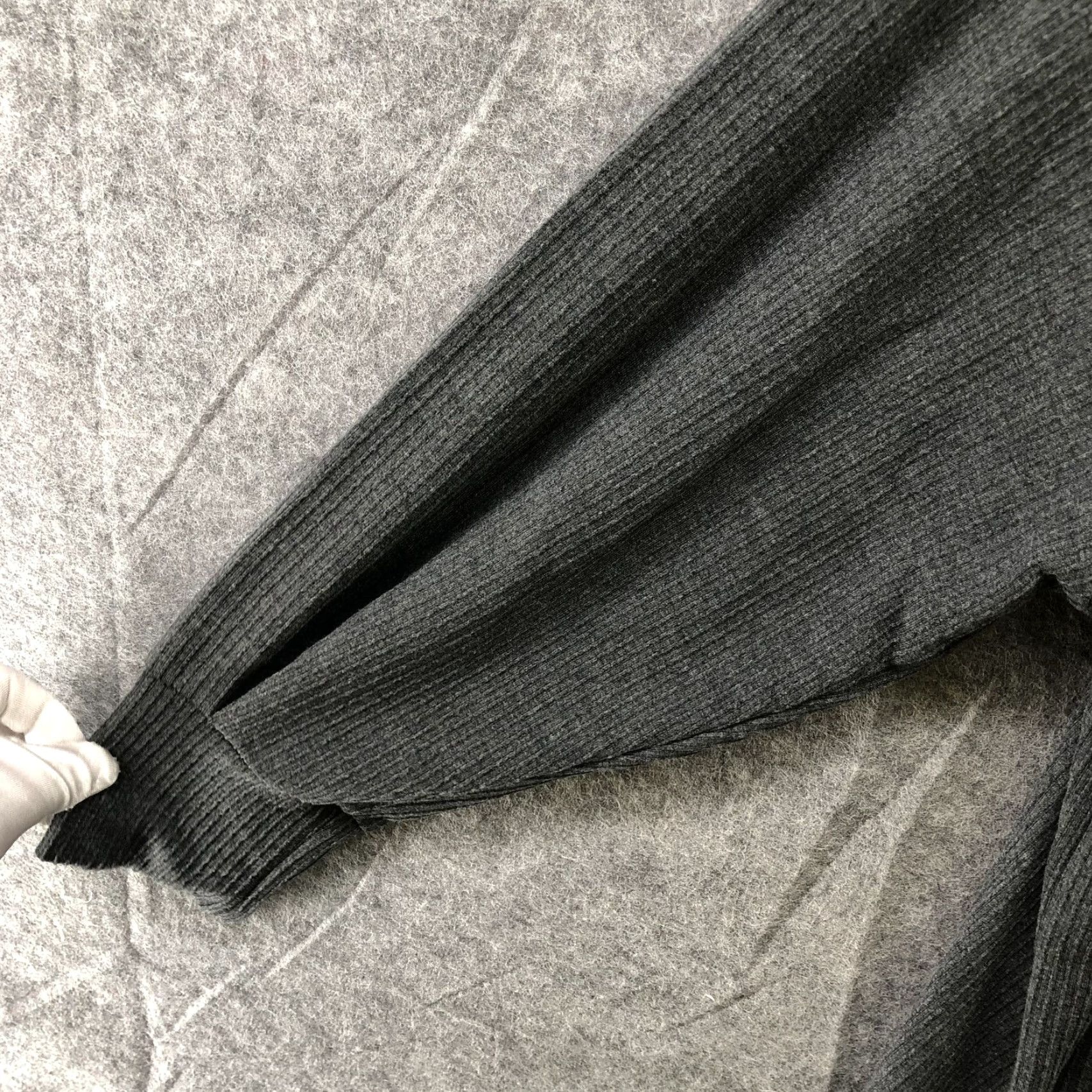 Vintage VINTAGE? No — Socialite High Neck Tunic Top Womens XL Gray Rib Knit Balloon Sleeve Shirt Size XL / US 12-14 / IT 48-50 - 5 Thumbnail
