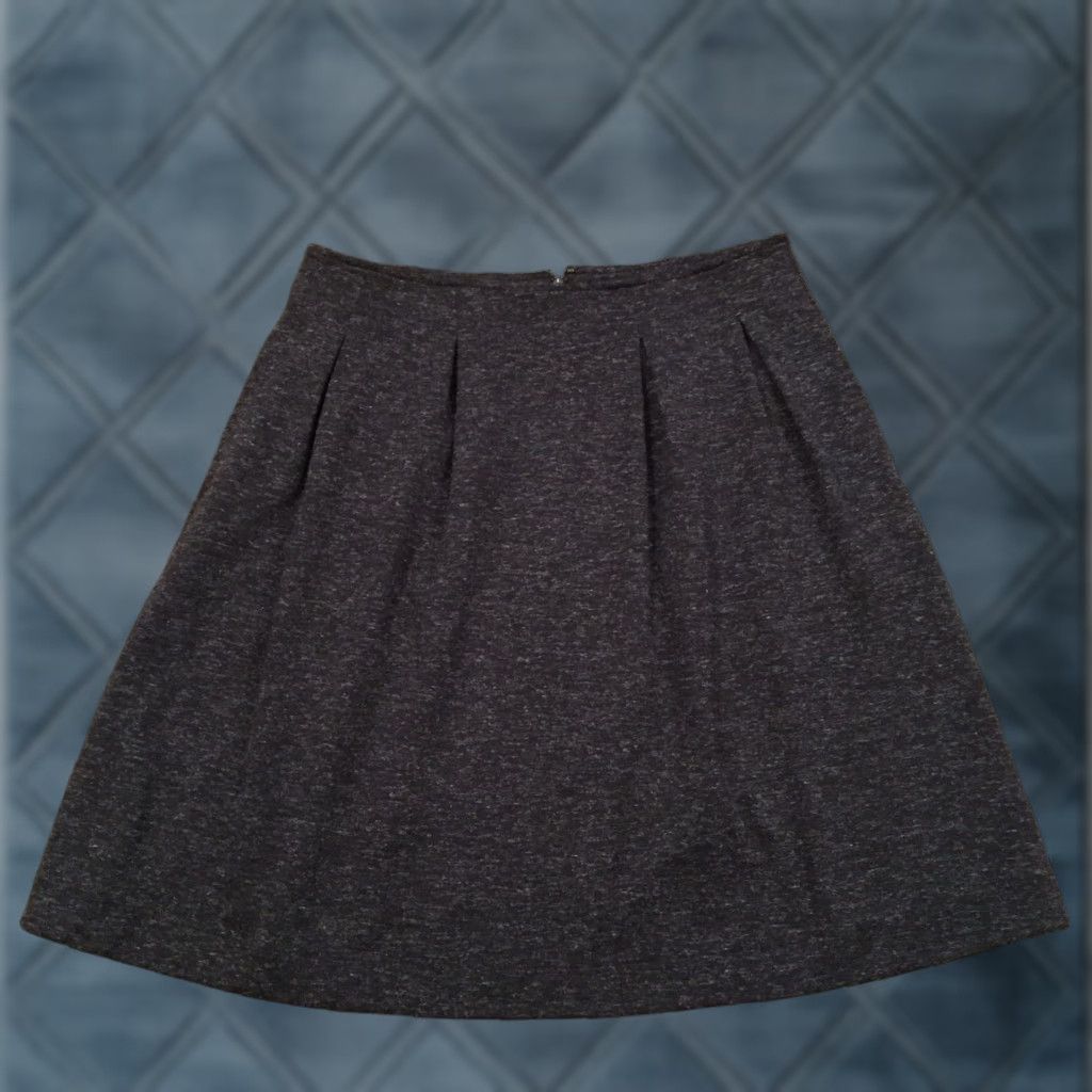 Lands' End Lands' End Skirt Women Knee Length Regular Size 8 Gray Pleated Pockets Flare[Zip] Size 30" / US 8 / IT 44 - 1 Thumbnail