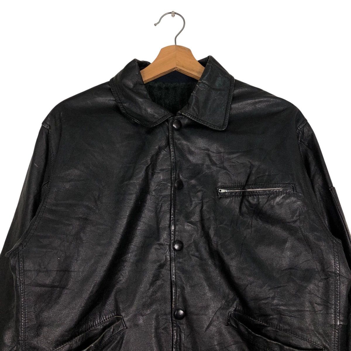 Japanese Brand 📌Vintage Biker Cafe Racer Leather Jacket Japan Issey Miyake Size US M / EU 48-50 / 2 - 4 Thumbnail