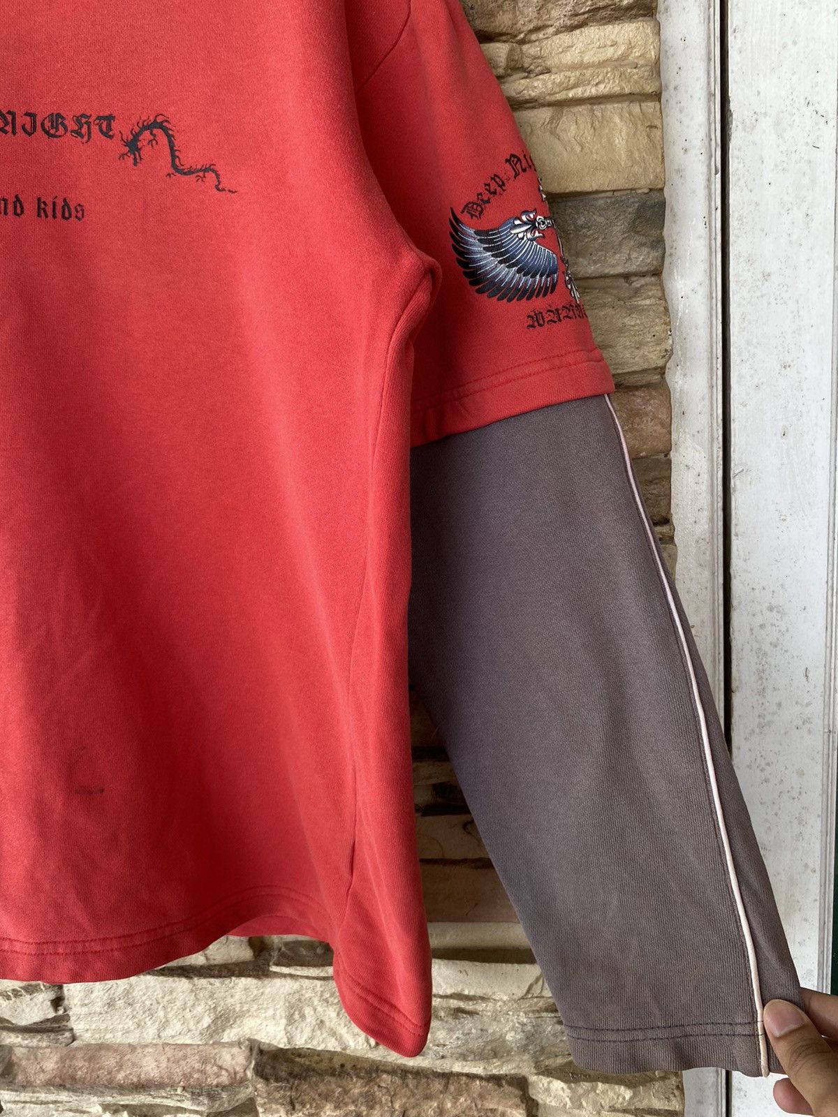 Vintage Y2K Double Layer Cross Long Sleeve Tees affliction