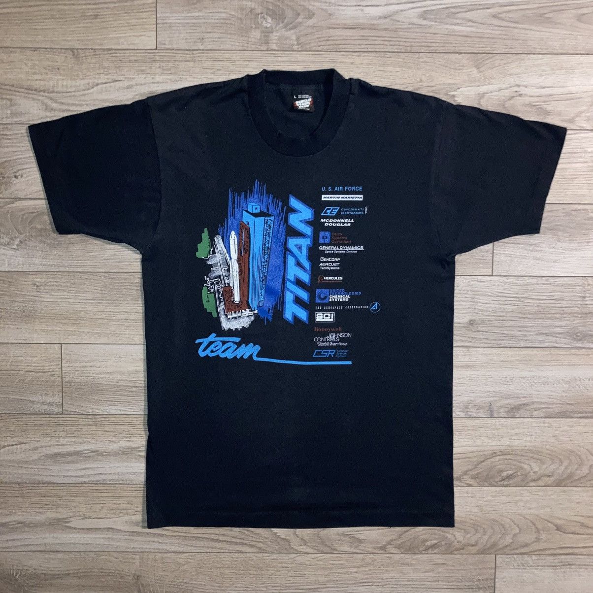 Other 80s 90s Screen Stars Team Titan U.S. Airforce NASA Tee Size US XL / EU 56 / 4 - 1 Thumbnail