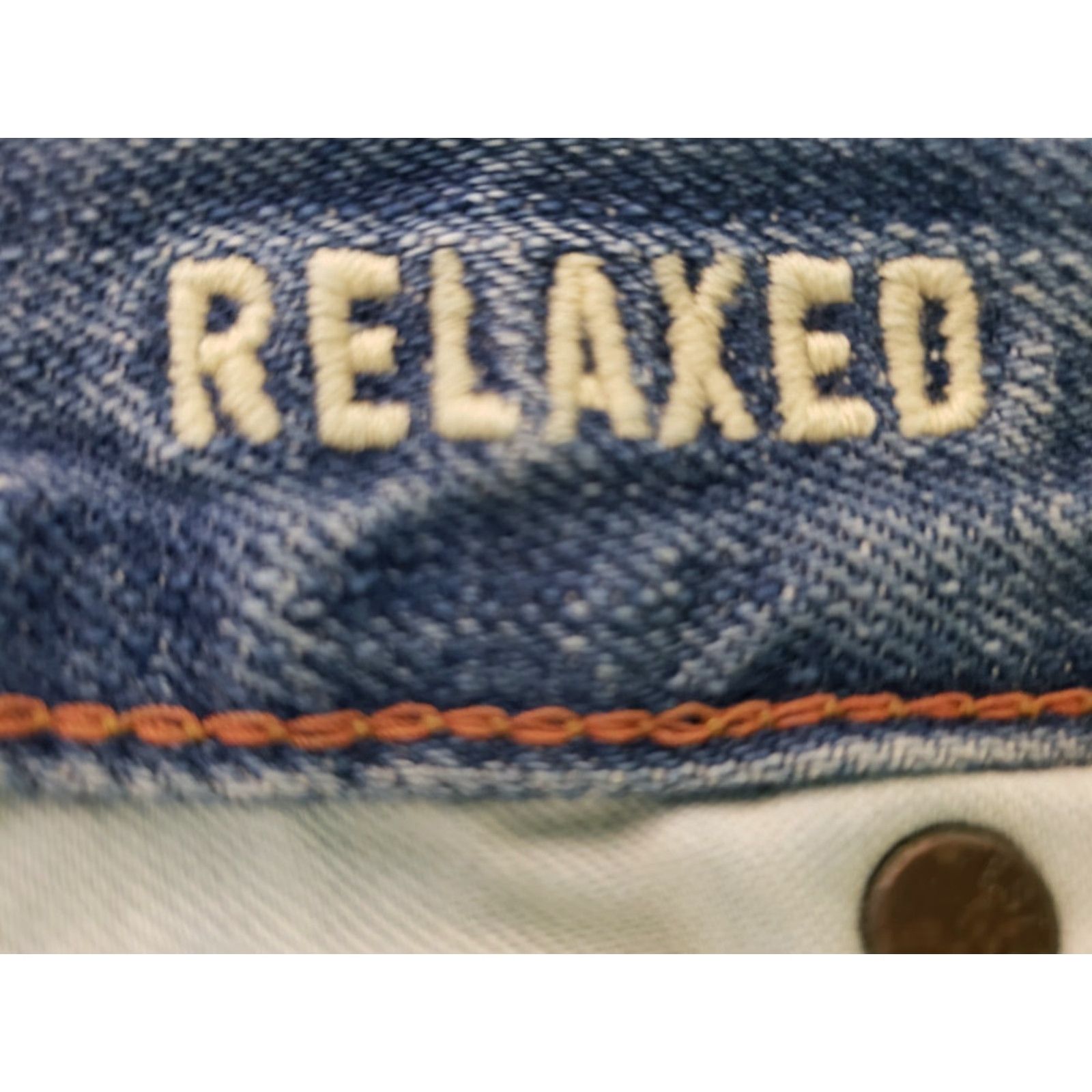 American Eagle Outfitters American Eagle Outfitters Jeans 33x32 Medium Stone Wash Distressed Relaxed Mens Blue Denim Straight Casual Jeans Size US 33 - 5 Thumbnail