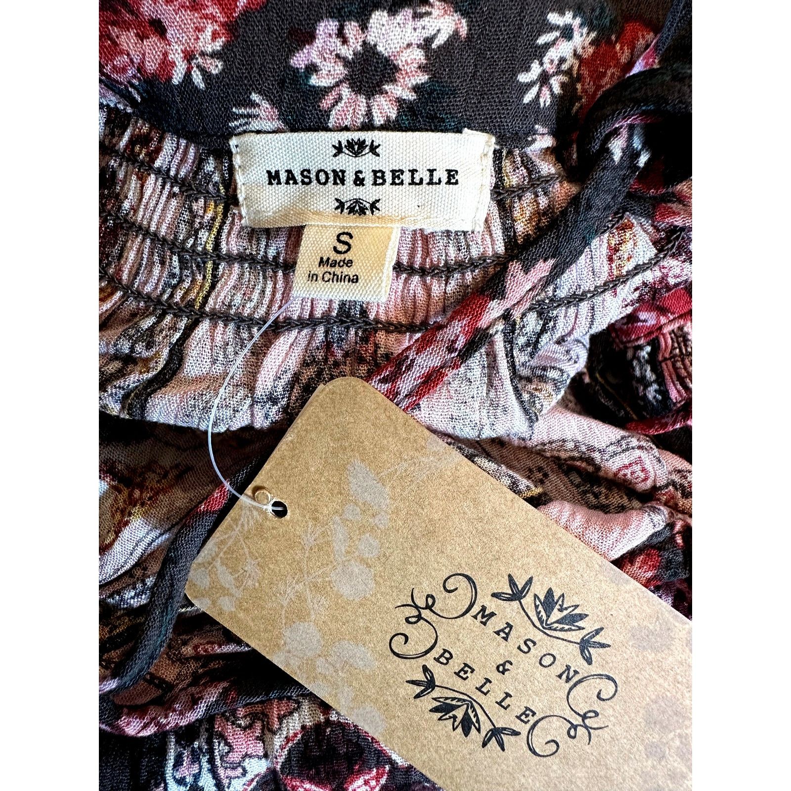 Other Mason & Belle Casey Tassel Detail Blouse Gray/Pink size S Size S / US 4 / IT 40 - 14 Thumbnail