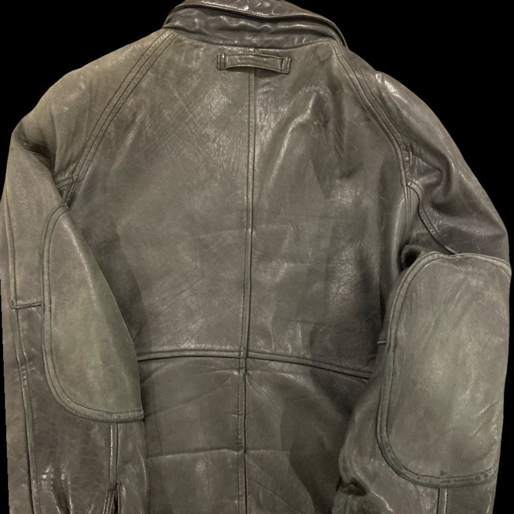 Danier Danier Black Military Field Jacket Leather Size XL / US 12-14 / IT 48-50 - 2 Thumbnail