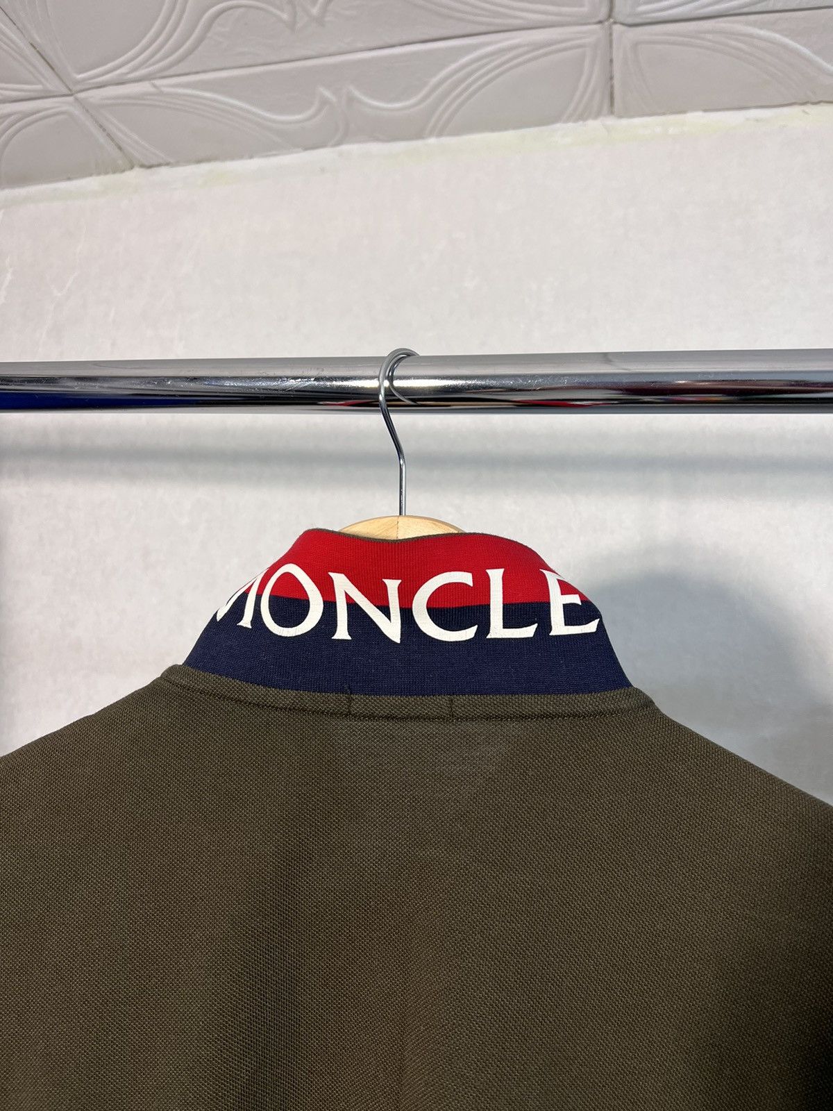 Moncler Moncler Polo Big Logo Collar T Shirt Size US XXL / EU 58 / 5 - 7 Thumbnail
