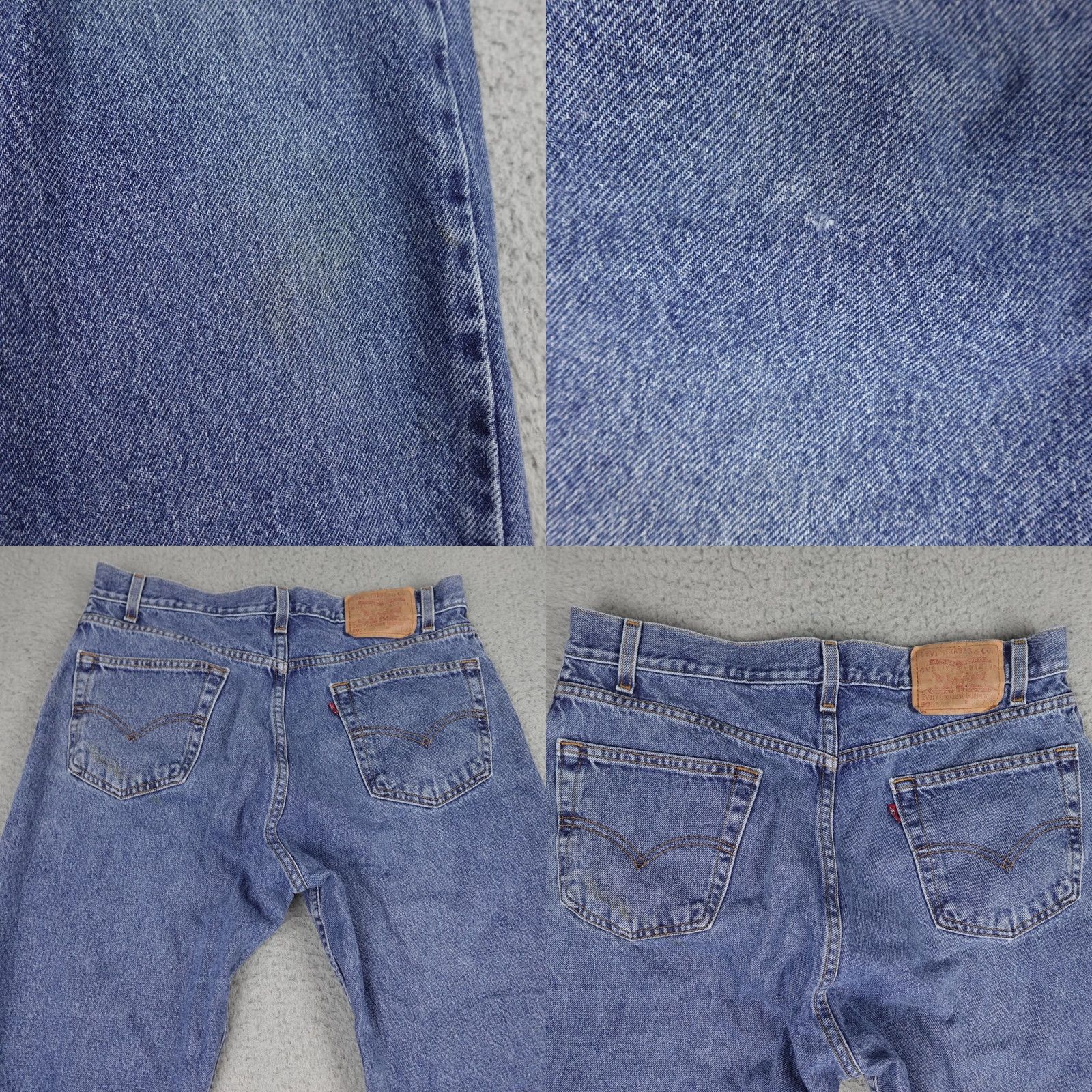 Levi's VINTAGE Levi's 505 Jeans Mens 36x30 (Fits 34x30) Blue Denim Regular Fit Straight 90s Size US 36 / EU 52 - 8 Thumbnail