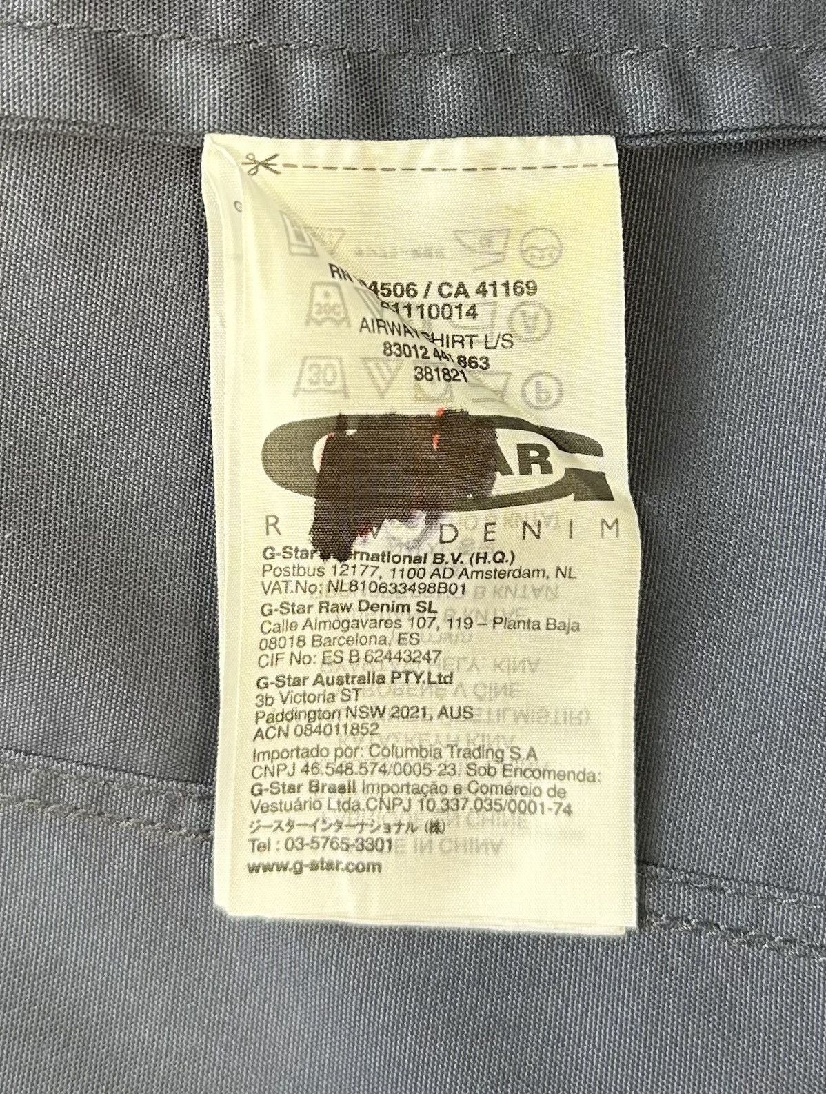G-Star × Japanese Brand G-Star Men's Pockets Shirt Long Sleeve Size M Size US M / EU 48-50 / 2 - 6 Thumbnail