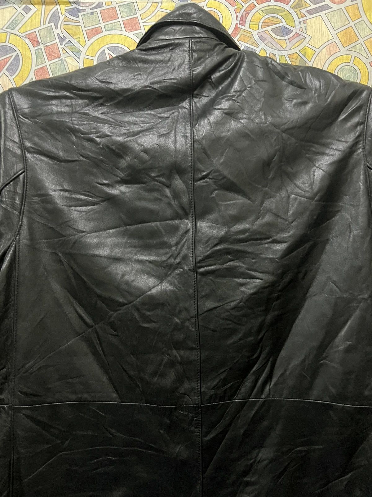 Japanese Brand × Leather VISARUNO Leather Balmac Coat Spring Trench Long Coat Luxury Size US M / EU 48-50 / 2 - 8 Thumbnail