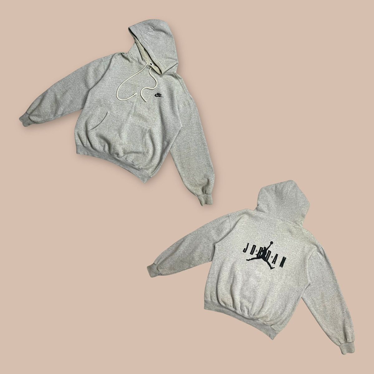Jordan Brand Vintage 90's Nike Jordan Pullover Hoodie Size US L / EU 52-54 / 3 - 1 Thumbnail
