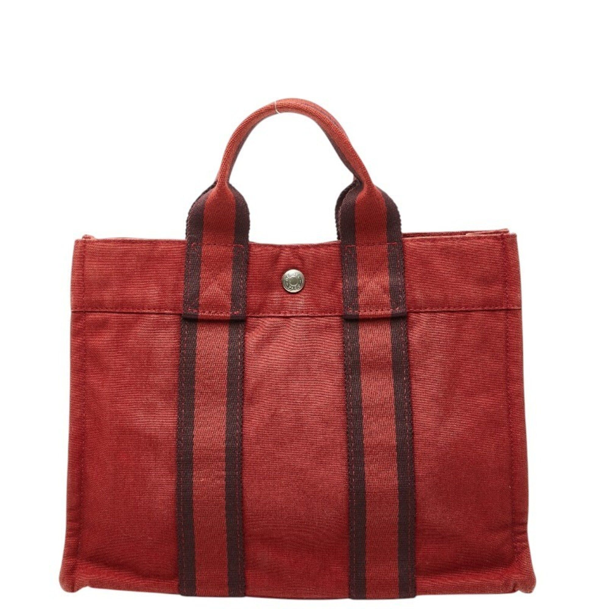 Hermes Hermes Fourre-Tout PM Mini Tote Bag Handbag Red Canvas Women's HERMES Size ONE SIZE - 1 Thumbnail