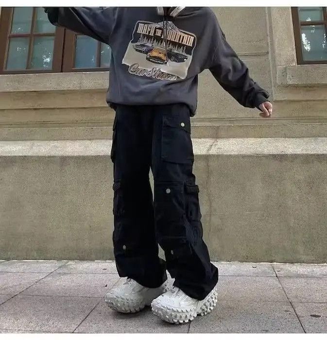 Japanese Brand Black Color Multi-pocket Cargo Pant Size US 34 / EU 50 - 6 Thumbnail