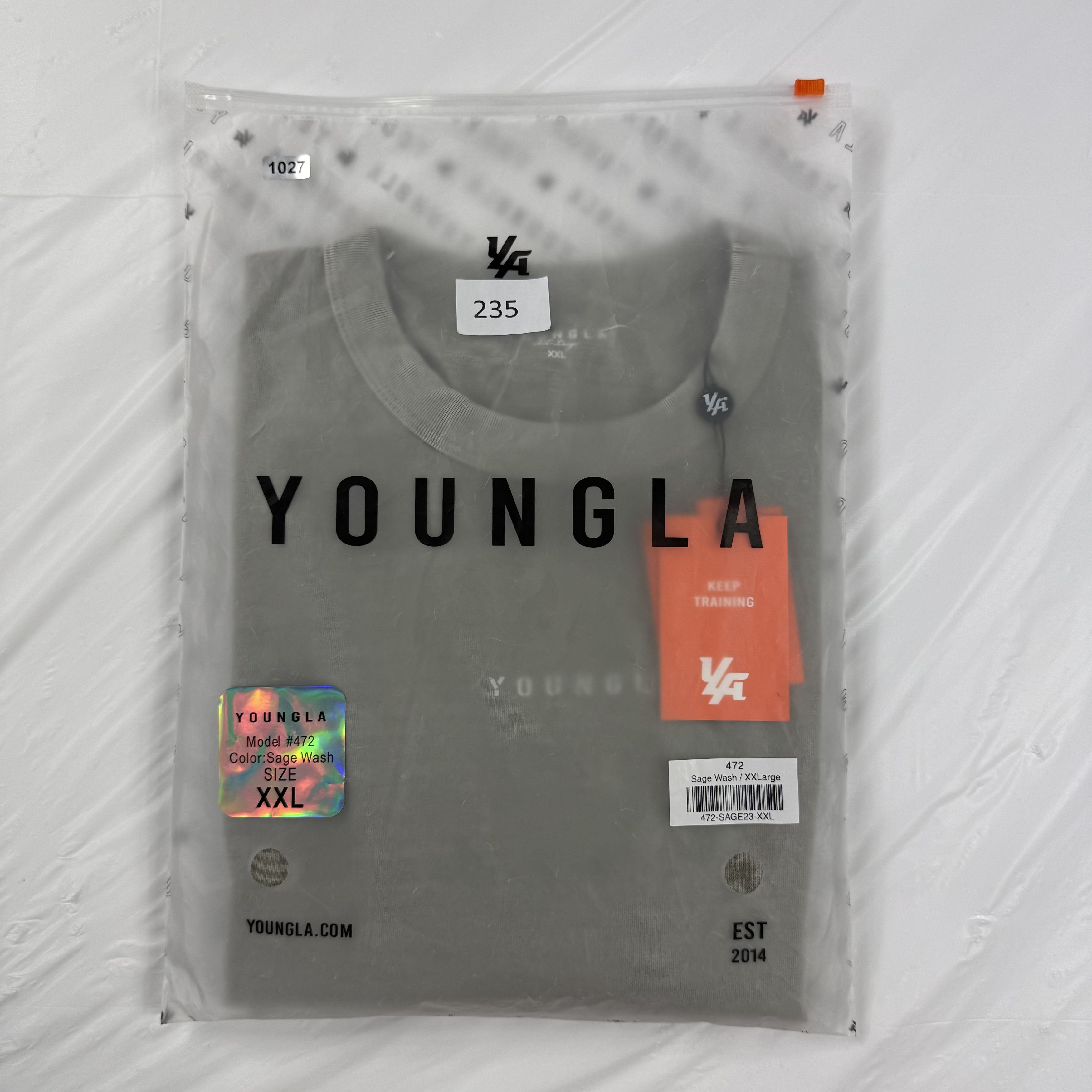 YoungLA YoungLA 472 Sage Wash T-Shirt Mens XXL New With Tags Cotton Size US XXL / EU 58 / 5 - 8 Thumbnail