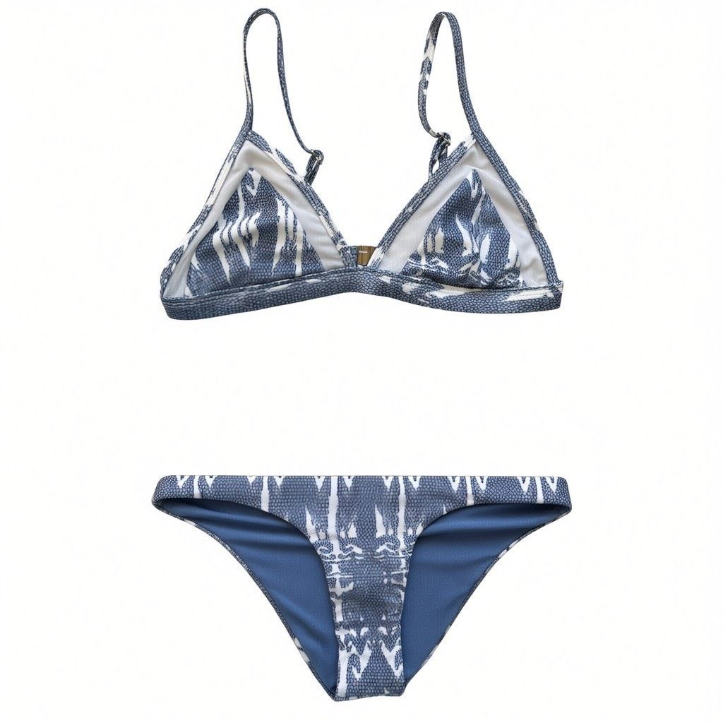 Other Suboo Ikat Mesh Triangle Bikini Top (US6) Bottom (US2) Set Size ONE SIZE - 5 Thumbnail