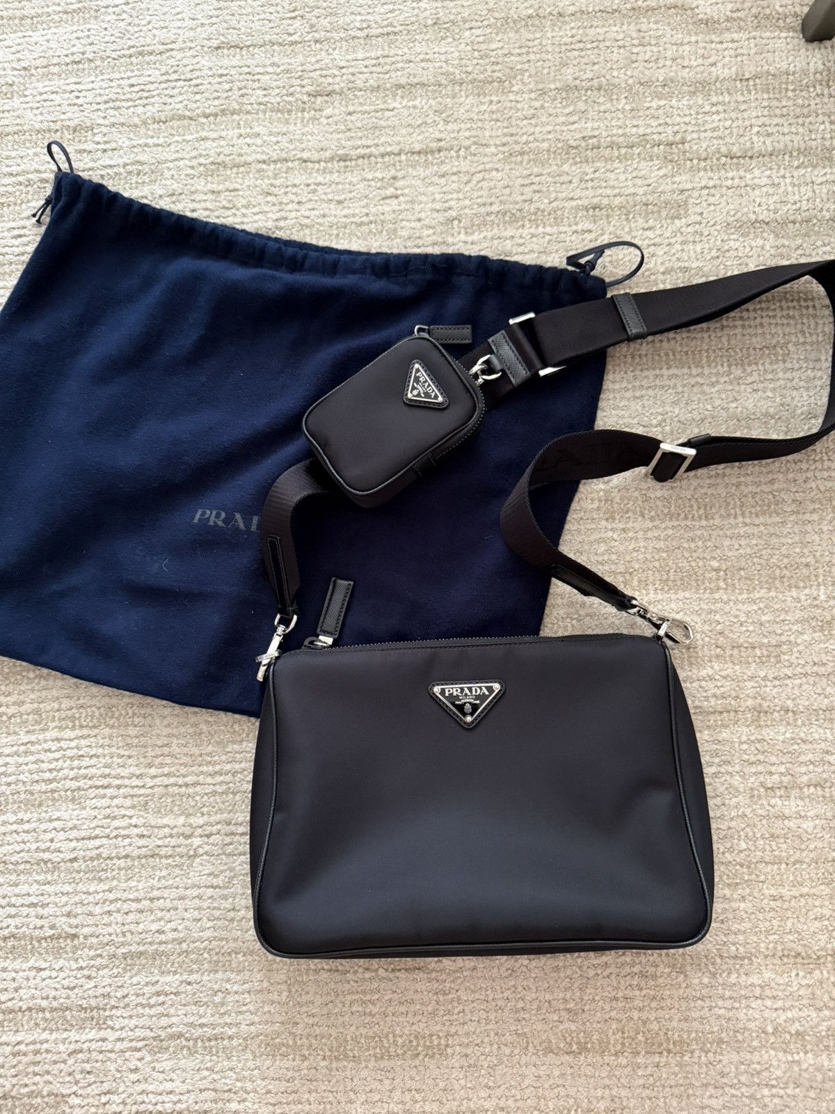 Prada Re-Nylon and Saffiano leather shoulder bag Size ONE SIZE - 1 Thumbnail