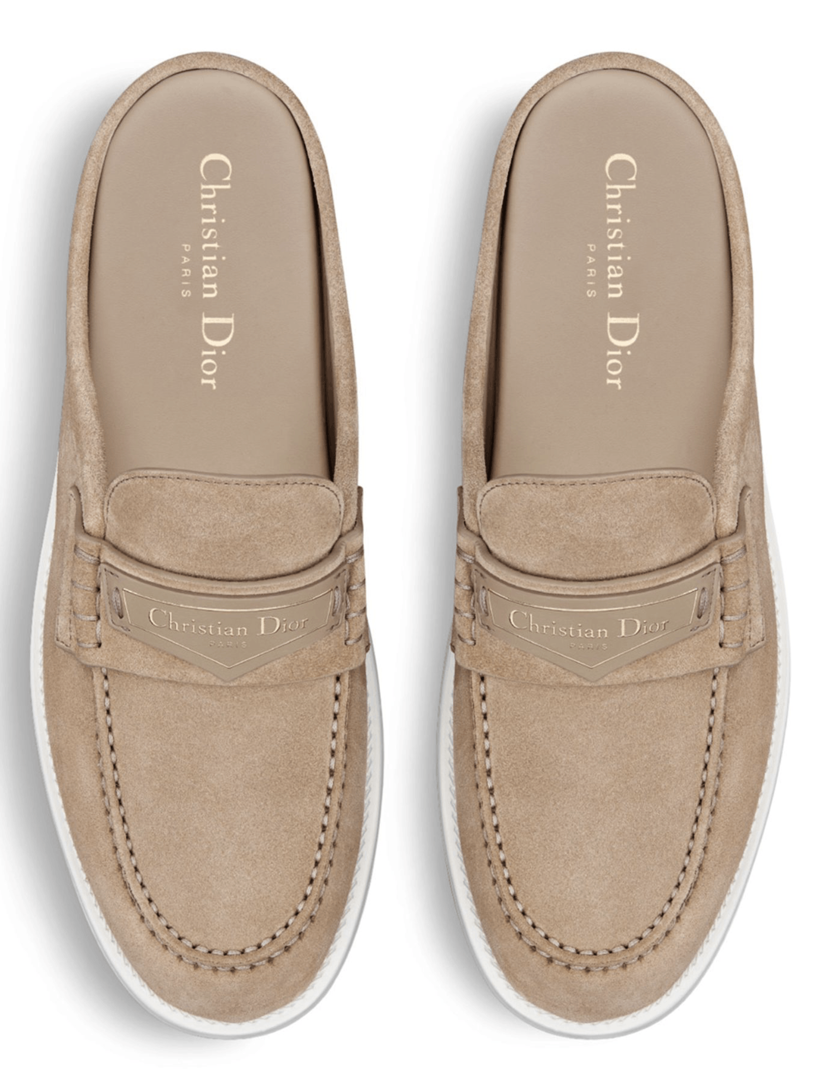Dior Dior Boy Mule Corde Beige Suede Backless Logo Loafer Flat 42 Size US 12 / IT 42 - 10 Thumbnail