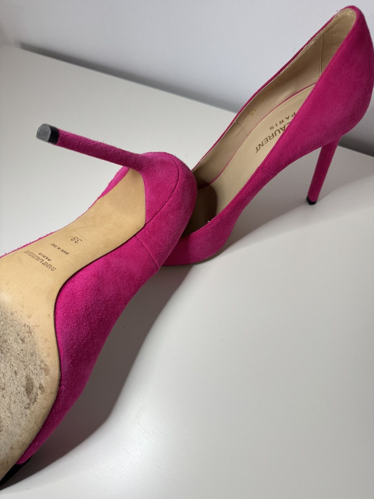 Yves Saint Laurent Saint Laurent Suede Heels Size US 8 / IT 38 - 3 Thumbnail