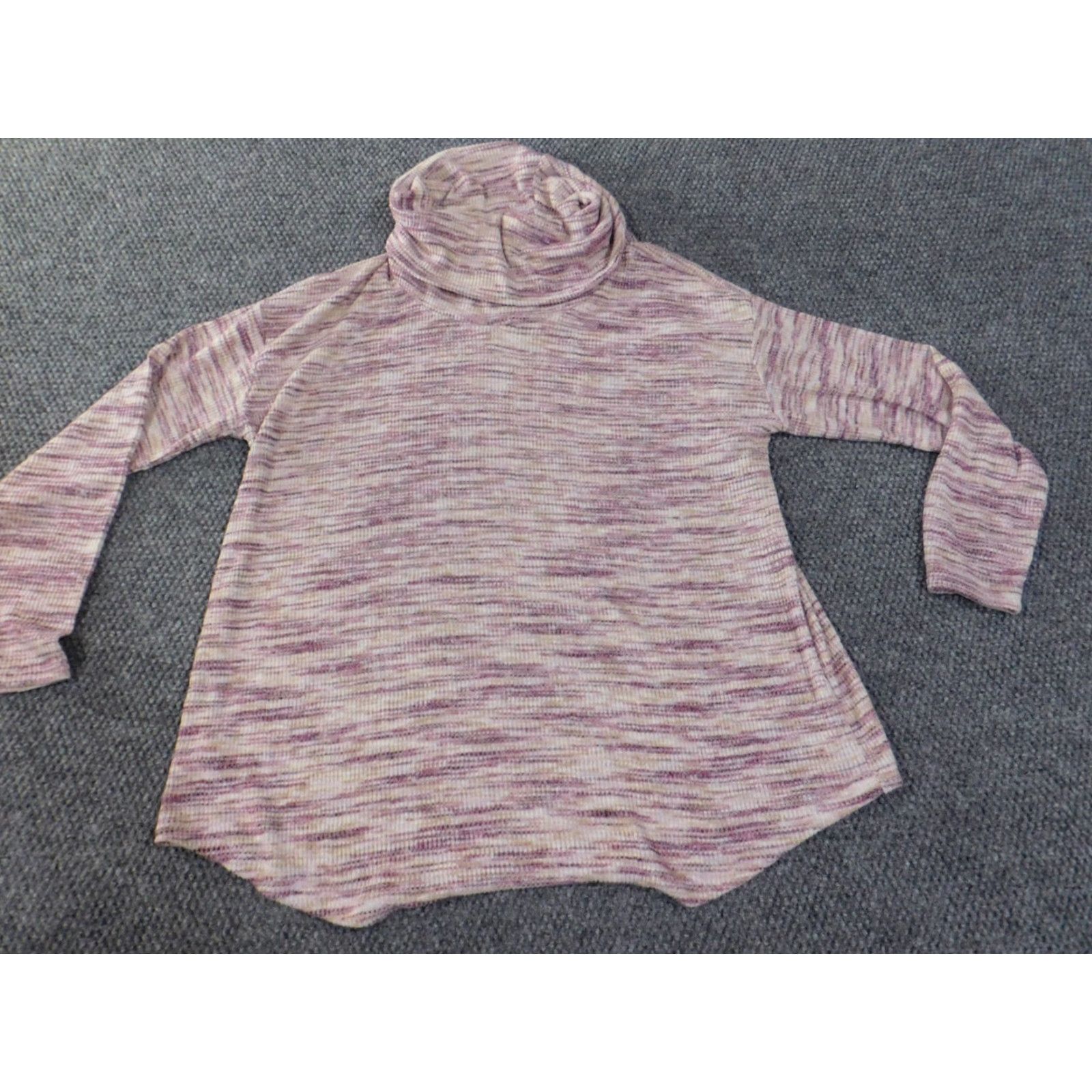 Loft LOFT Pullover Sweater XL Purple Knit Rayon Turtleneck Stretch Rib Knit Long Sleeve Casual Womens Modern Designer Knitwear Size XL / US 12-14 / IT 48-50 - 3 Thumbnail