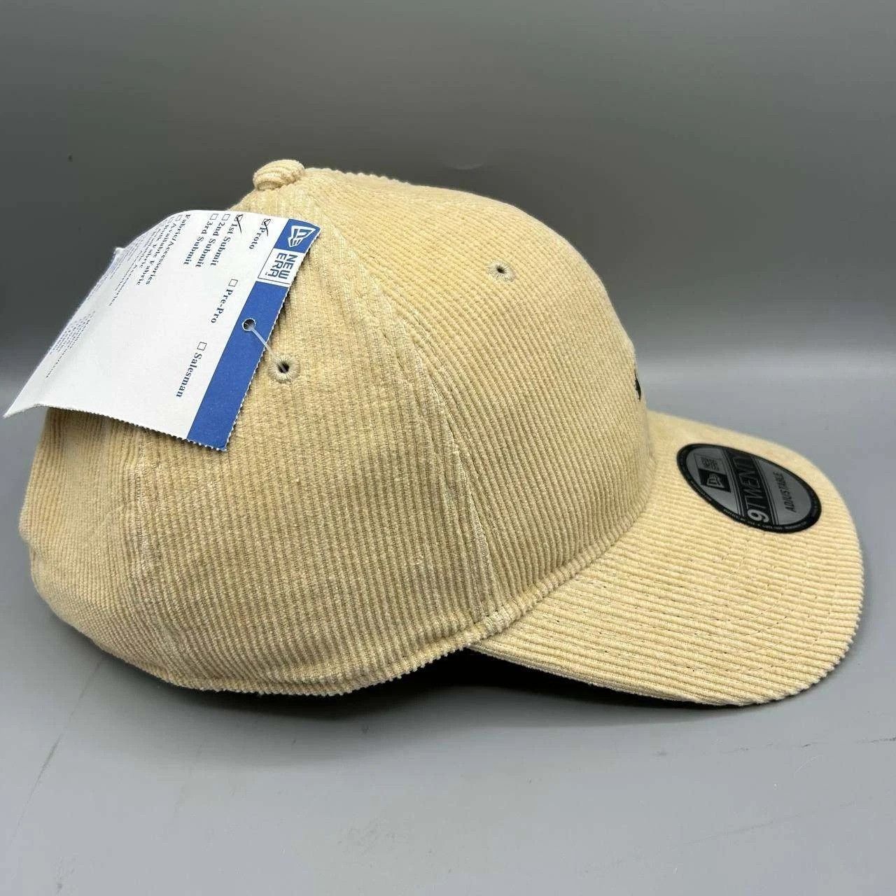 New Era Quiksilver Hat Men Beige Corduroy Strap Back Cotton Size ONE SIZE - 4 Thumbnail