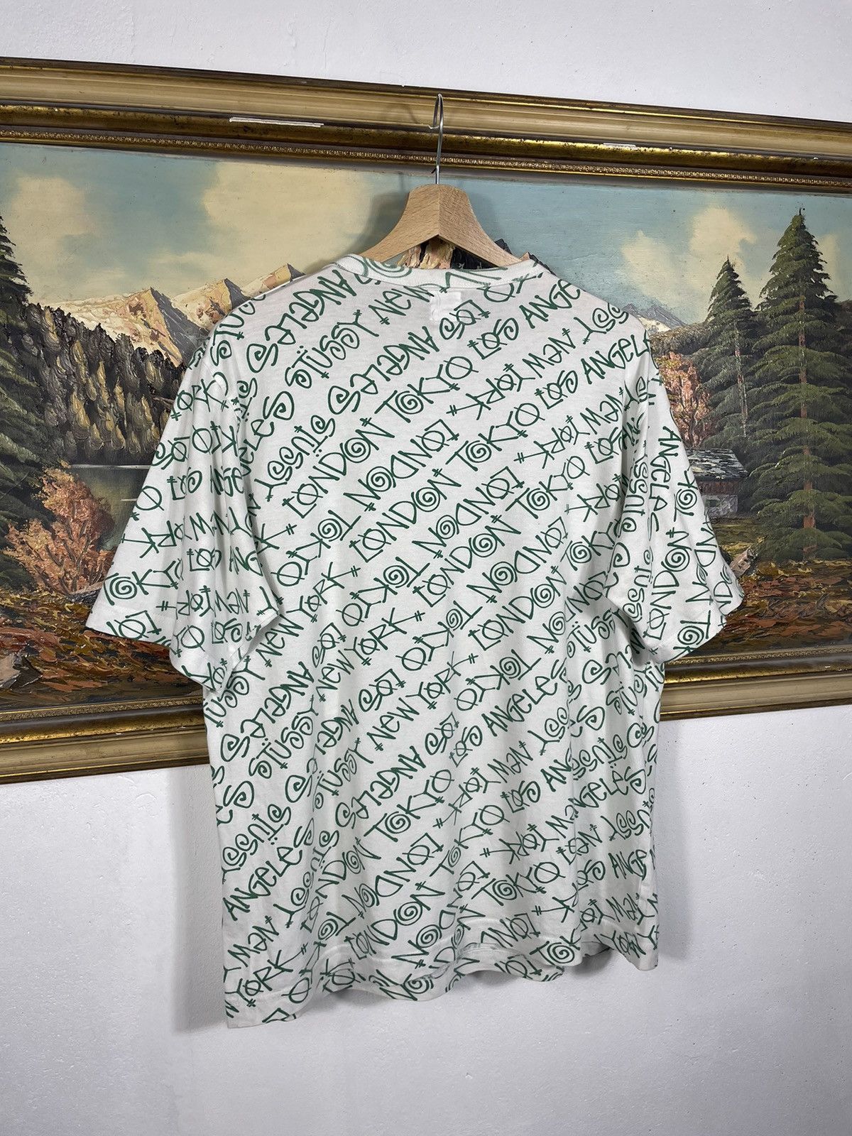Stussy × Vintage Stussy Vintage Y2k T-shirt Tee Monogram Skate Avant Garde Size US M / EU 48-50 / 2 - 9 Thumbnail