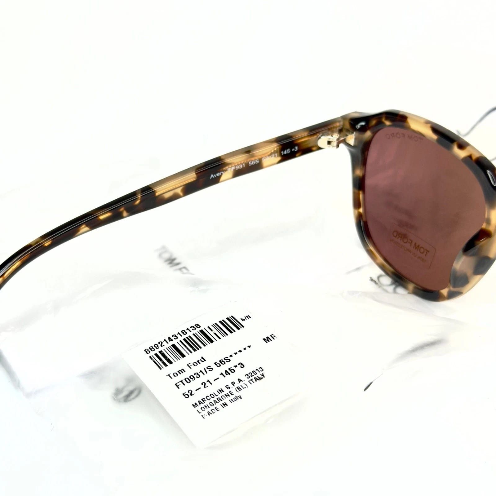 Tom Ford TOM FORD AVERY TF931 56S Brown Unisex Sunglasses 931 FT0931 Size ONE SIZE - 2 Thumbnail