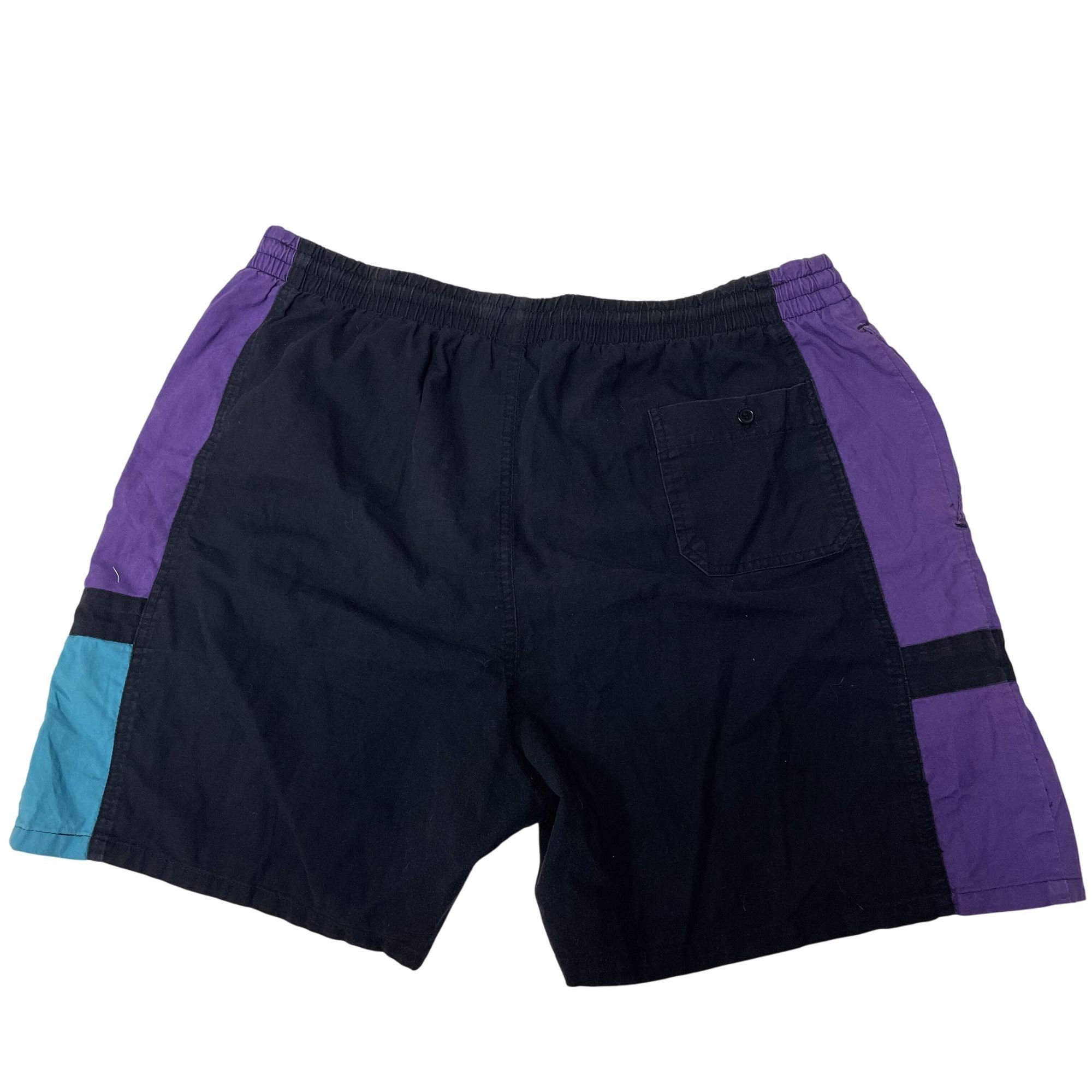 Other Vtg Campus Black Purple COLOR BLOCK Swim Trunks Size US 32 / EU 48 - 2 Thumbnail
