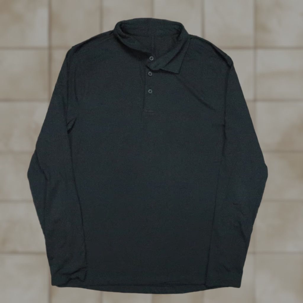 Lululemon Lululemon Shirt Mens Small Navy Long Sleeve Evolution Polo Shirt Size US S / EU 44-46 / 1 - 1 Thumbnail