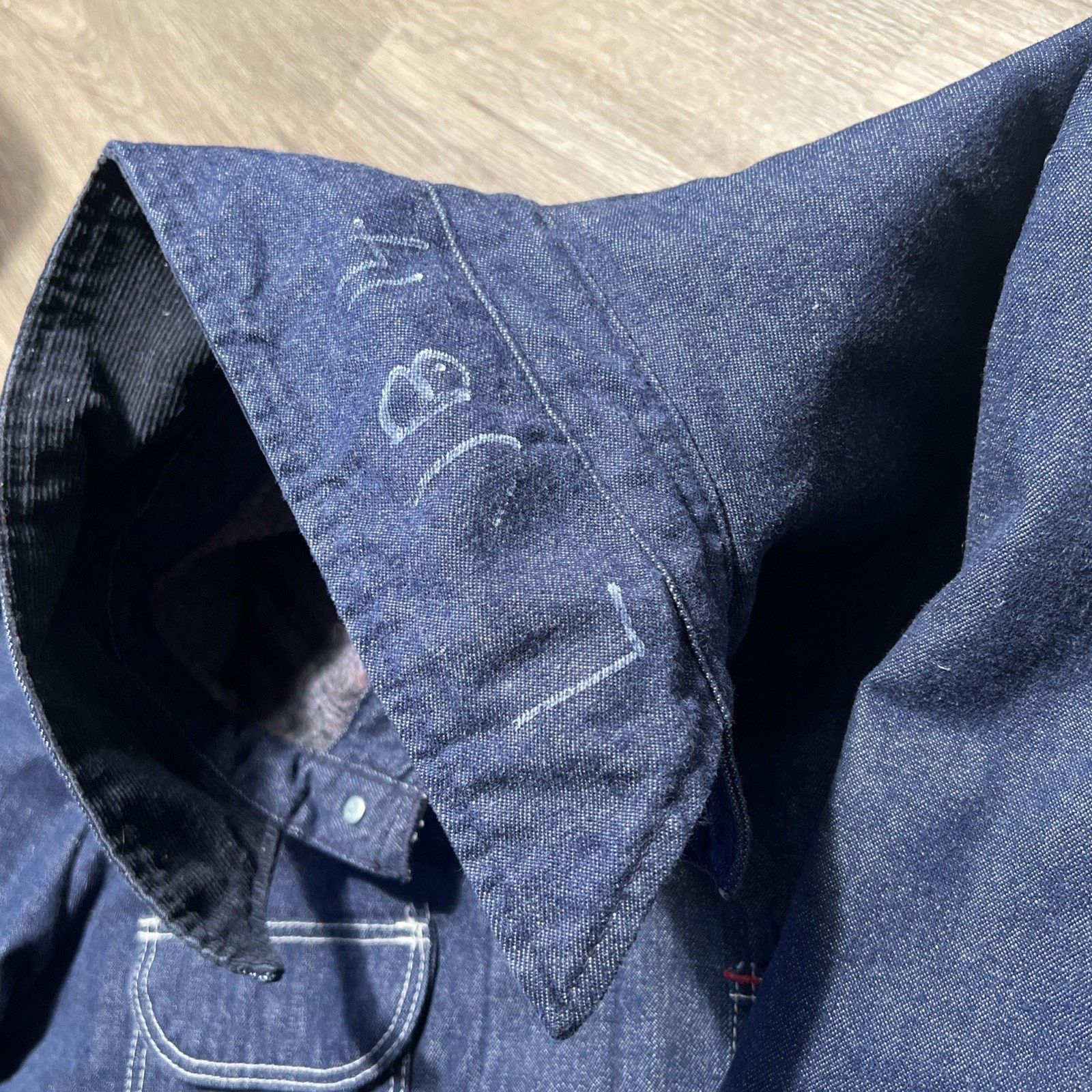 Sears Vintage 50s Lined Dark Denim Prison Stencil Chore Jacket XL Size US XL / EU 56 / 4 - 12 Thumbnail