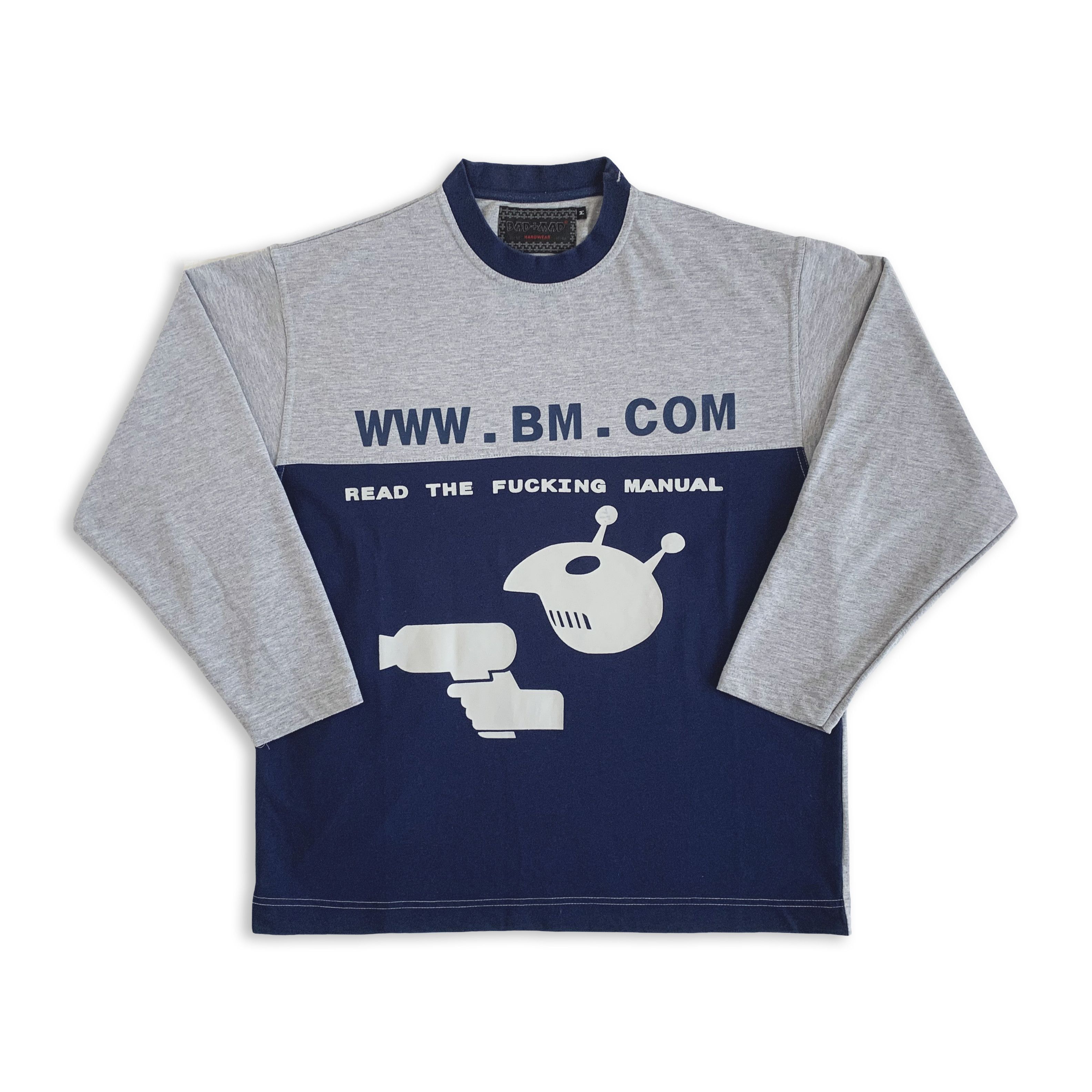 Other Vintage 90s BAD + MAD Sweatshirt Read the Manual Longsleeve Size US L / EU 52-54 / 3 - 2 Thumbnail