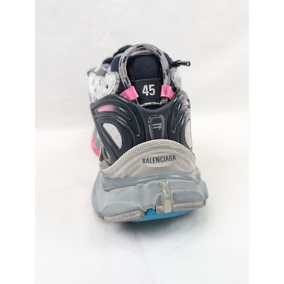 Balenciaga o1rshd1 Mesh Rubber Runners in Eggsh/Grey/Pink/Blue Size US 12 / EU 45 - 11 Thumbnail