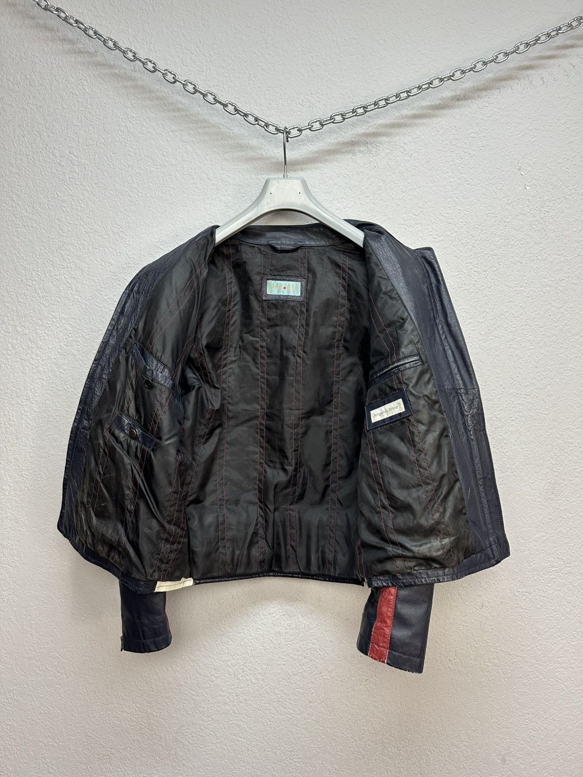 Red Bull Vintage Red Bull Racing X Land Y2K Biker Leather Jacket Size US M / EU 48-50 / 2 - 11 Thumbnail