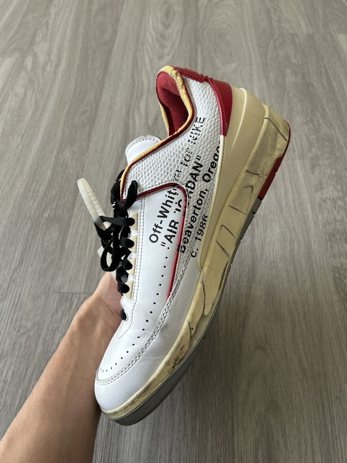 Jordan Brand × Off-White Off-White X Air Jordan Retro 2 Low White Varsity Red Size 11 Size US 11 / EU 44 - 9 Thumbnail