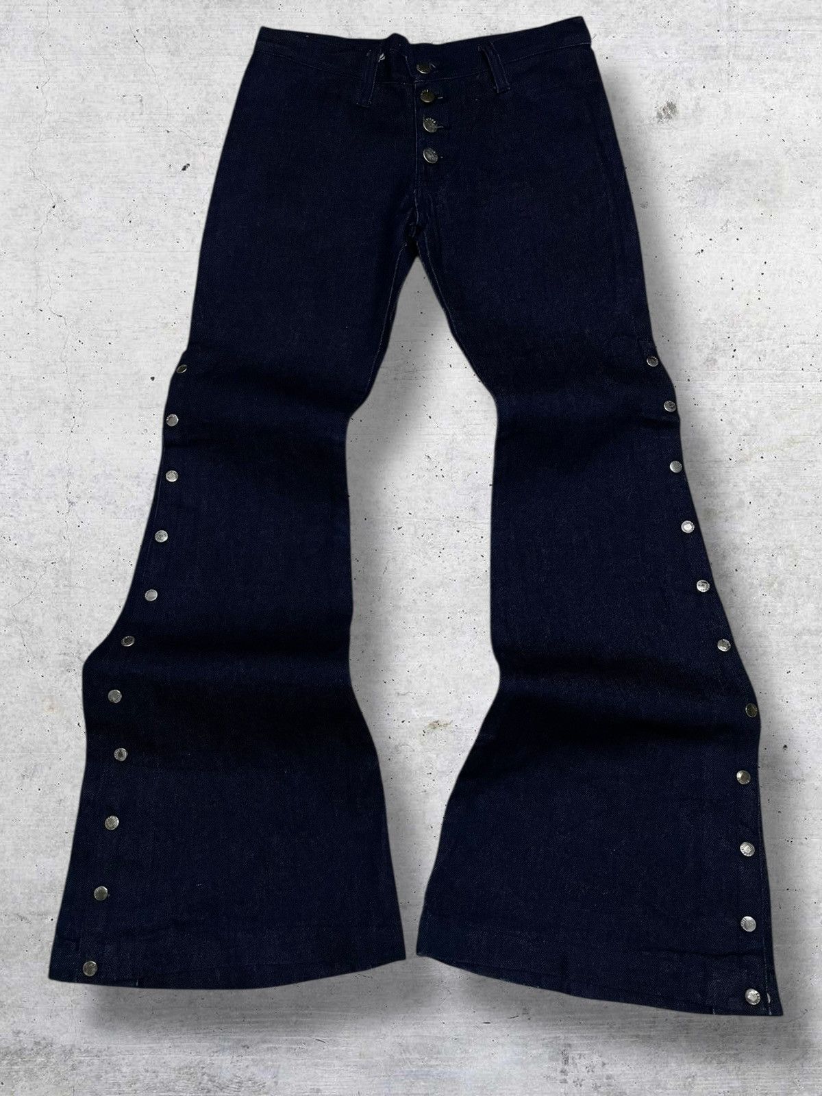VINTAGE EGOITS CRAFTE JAPAN DESIGNER 90S FLARED BUTTON DENIM