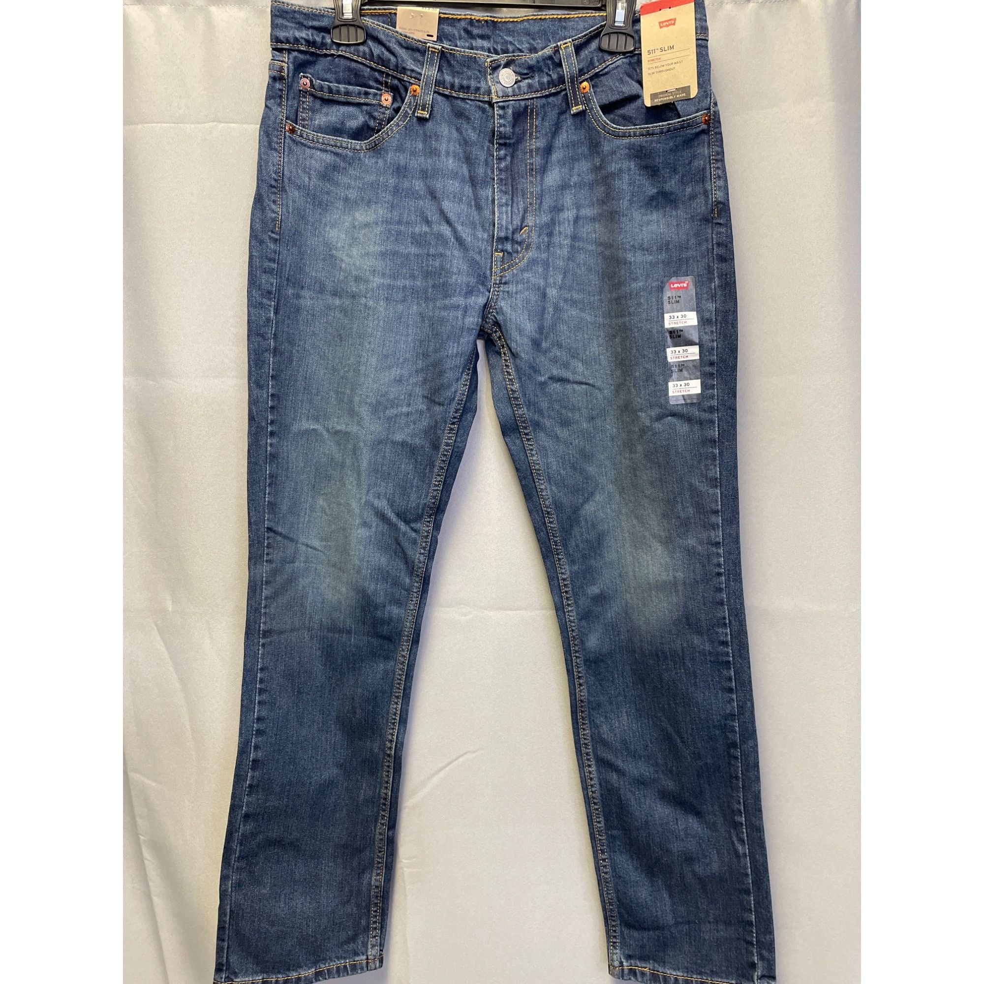 Levi's Levi's Men's Blue Jeans Slim Stretch Size 33 x30 SKU 6238 Size US 33 - 1 Thumbnail