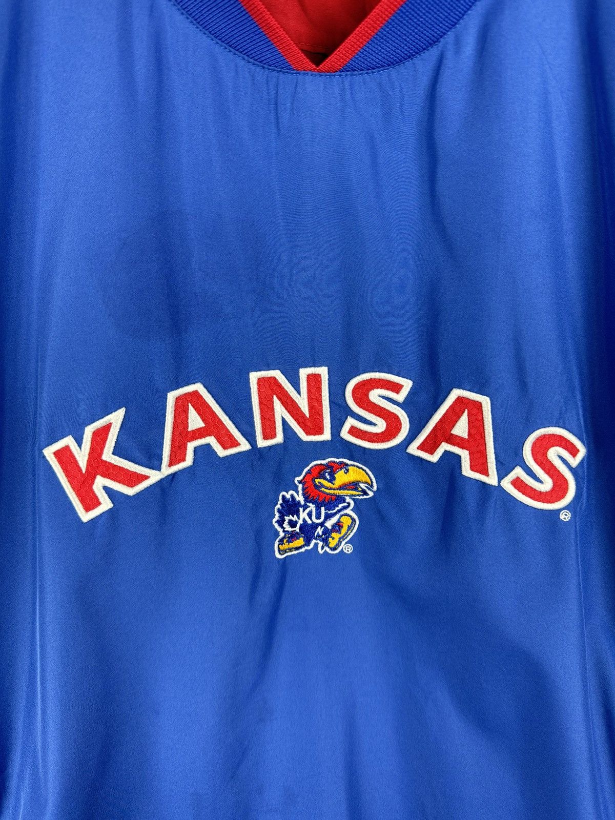 Starter Vintage Y2K Kansas Jayhawks Microfiber Pullover Jersey Size US XL / EU 56 / 4 - 8 Thumbnail