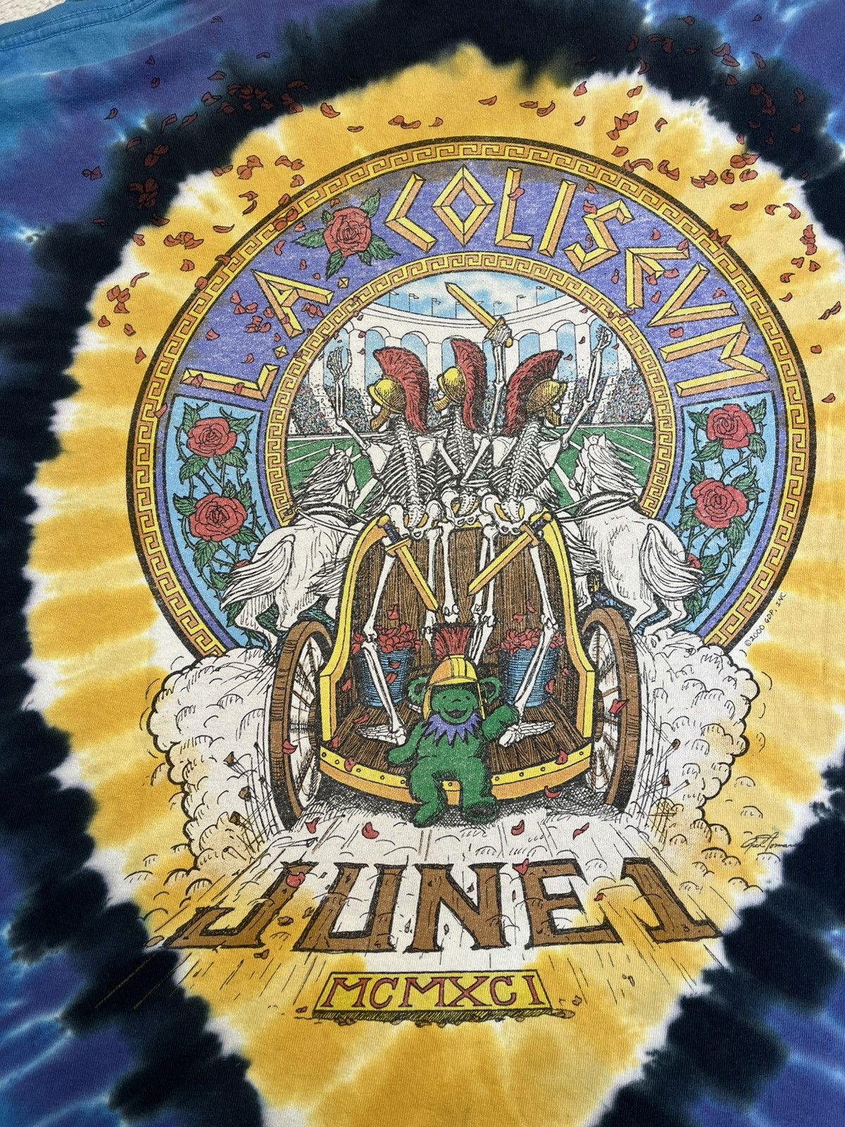 Grateful Dead × Liquid Blue Vintage 2000 Liquid Blue Grateful Dead LA Coliseum T Shirt Size US XL / EU 56 / 4 - 4 Thumbnail