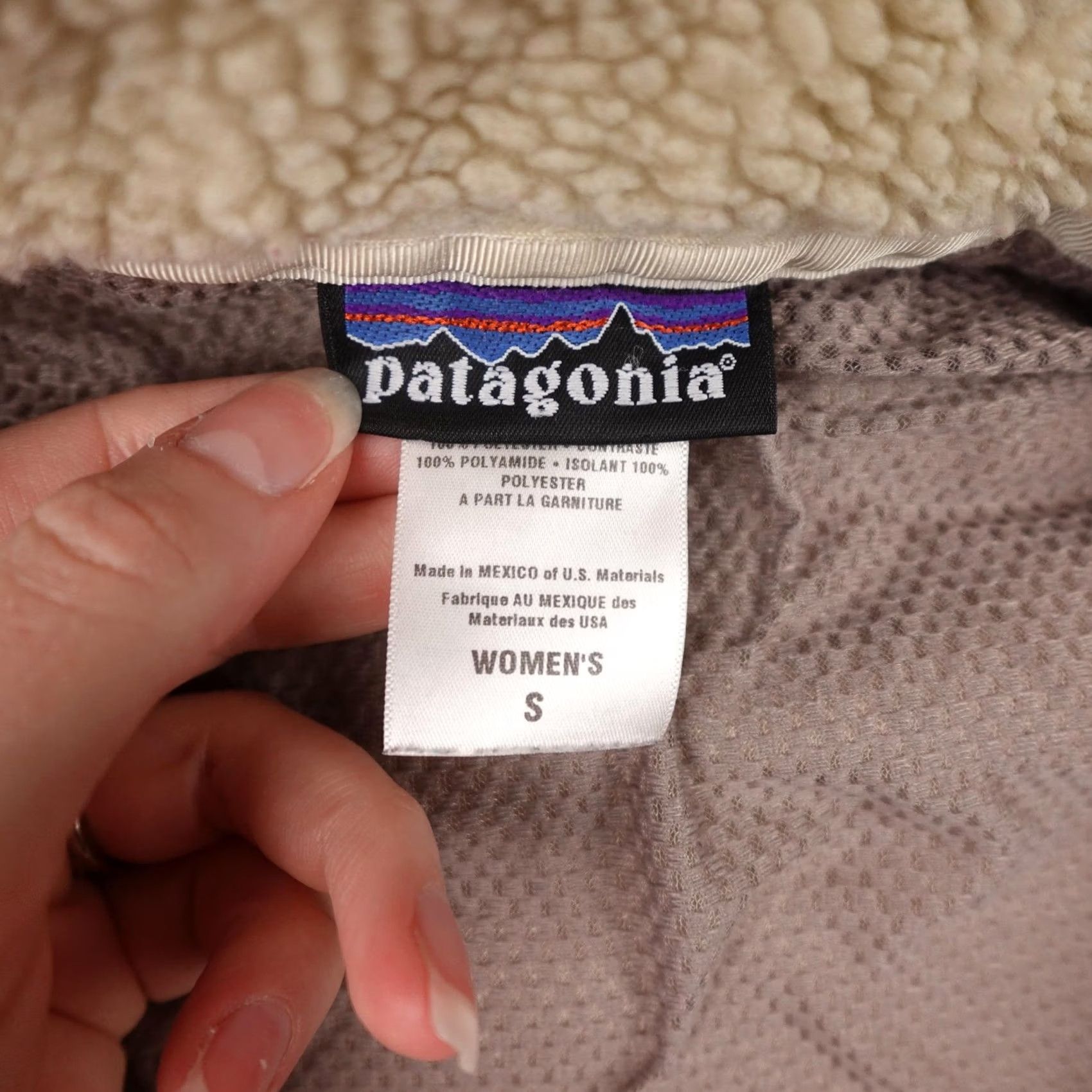 Patagonia Patagonia Jacket Womens S Beige Full Zip Fleece Outdoor retro Pile Sherpa Size S / US 4 / IT 40 - 2 Thumbnail