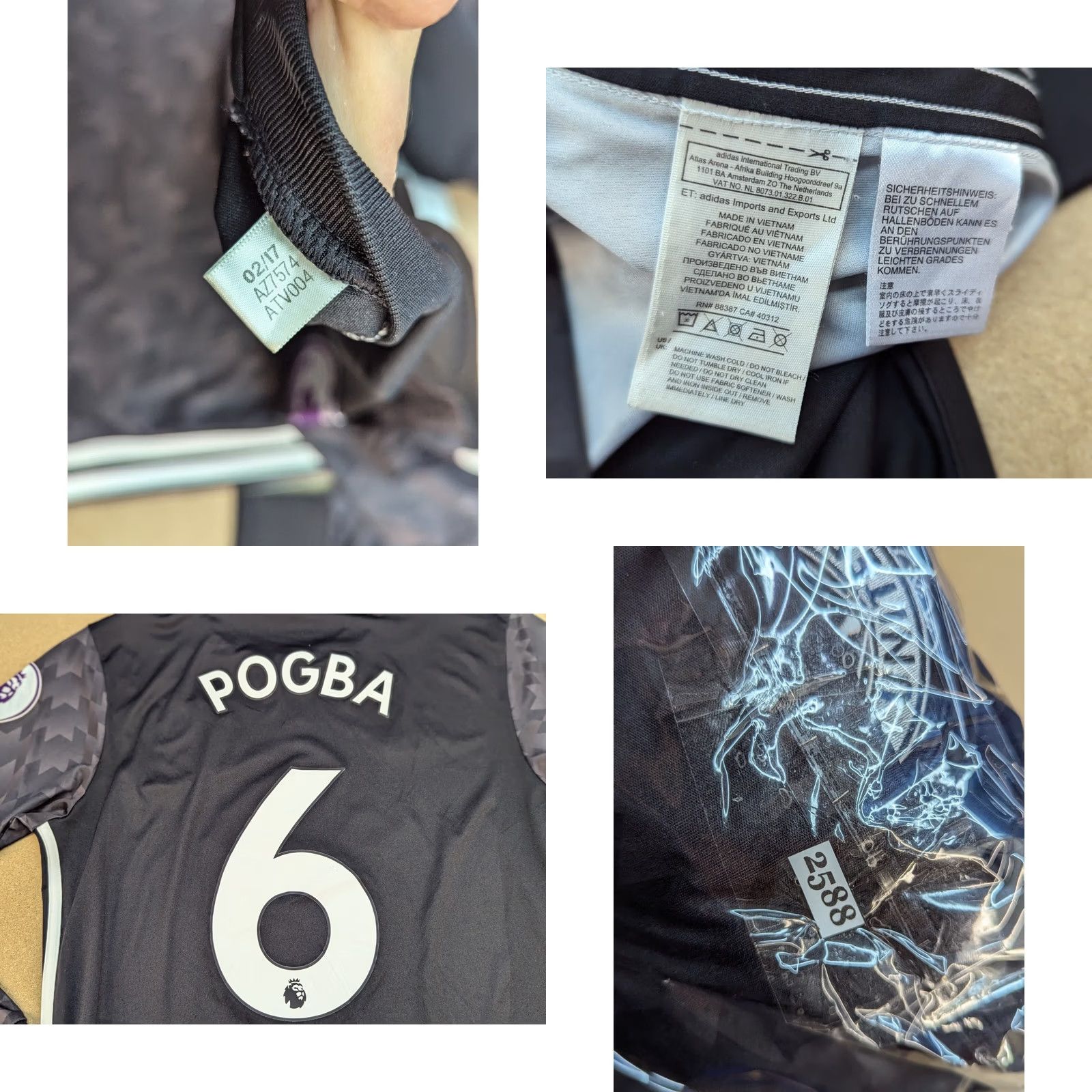 Nike Nike Manchester United #6 Pogba 2017-2018 Away Jersey Mens Size M Football Adult shirt Size US M / EU 48-50 / 2 - 9 Thumbnail