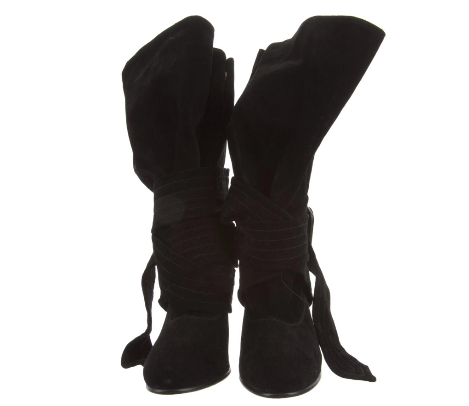 Burberry Burberry Suede Stiletto Ankle Boots w/buckle, Sz US8.5 Size US 8.5 / IT 38.5 - 3 Thumbnail