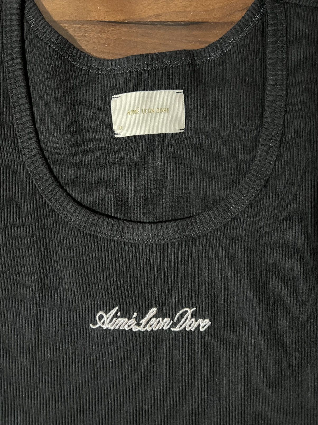 Aime Leon Dore Aime Leon Dore Embroidered Logo Tank Top Size XL Black Size US XL / EU 56 / 4 - 2 Thumbnail
