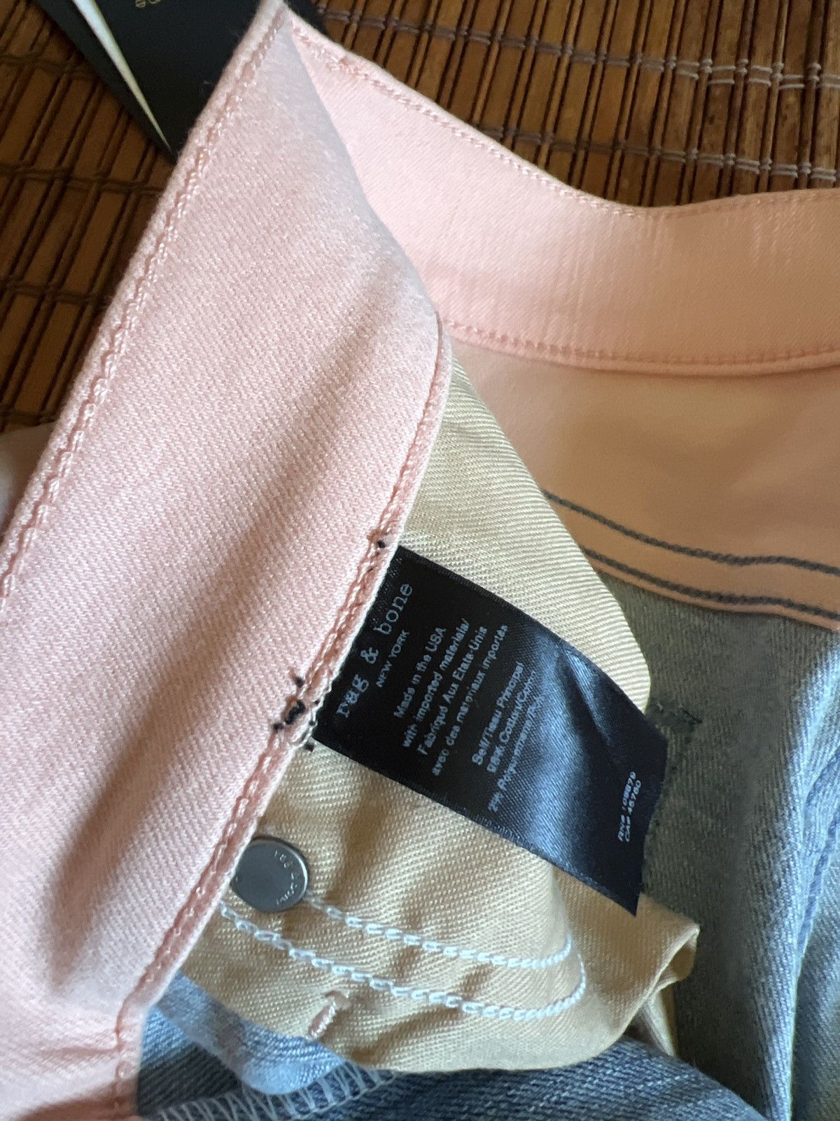 Rag & Bone Rag & Bone Japanese Denim Pink Trim stretch Jeans Size 27" / US 4 / IT 40 - 9 Thumbnail