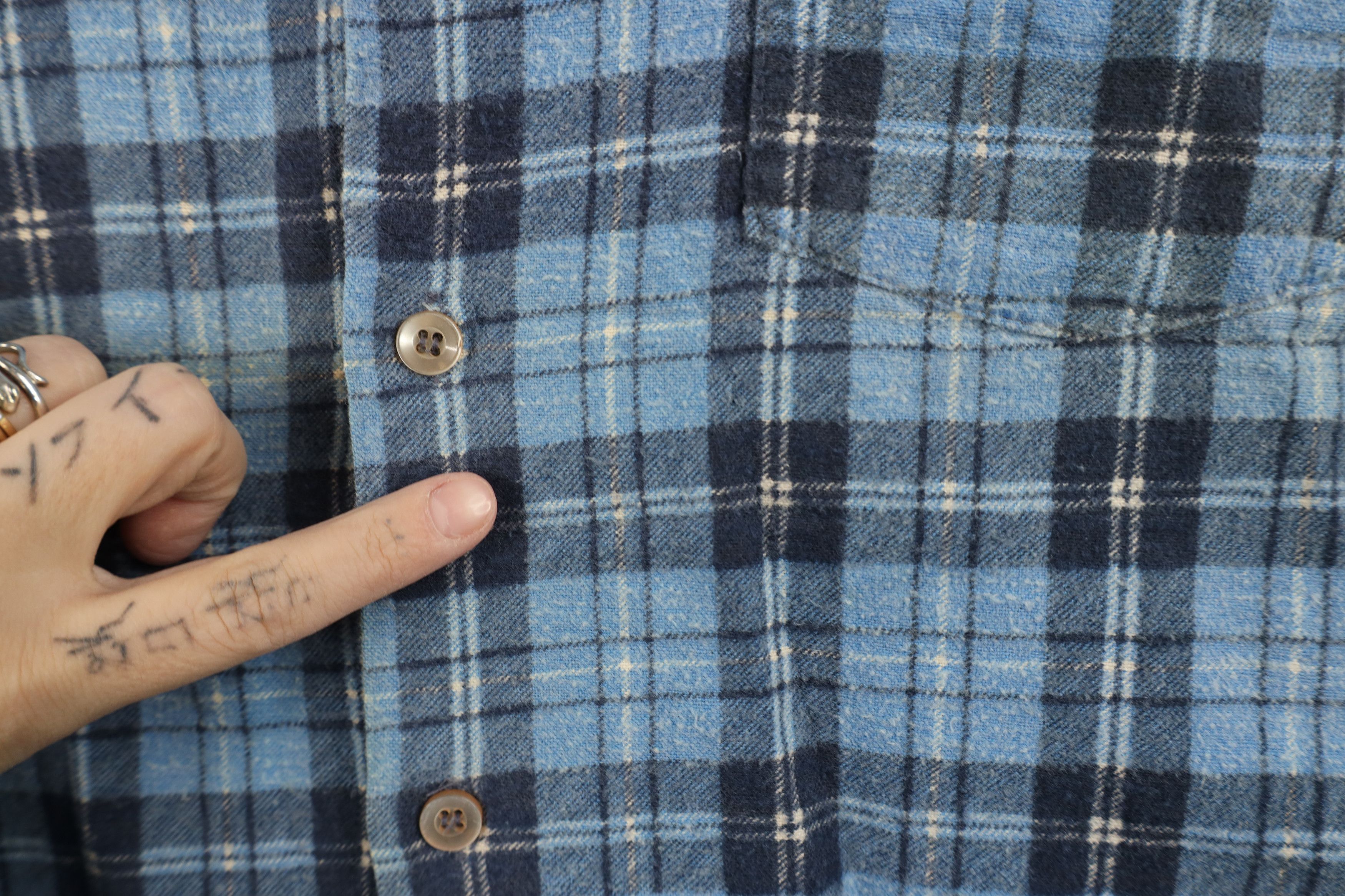 Vintage Vintage 70s Streetwear Flannel Collared Button Shirt Plaid Size US S / EU 44-46 / 1 - 5 Thumbnail