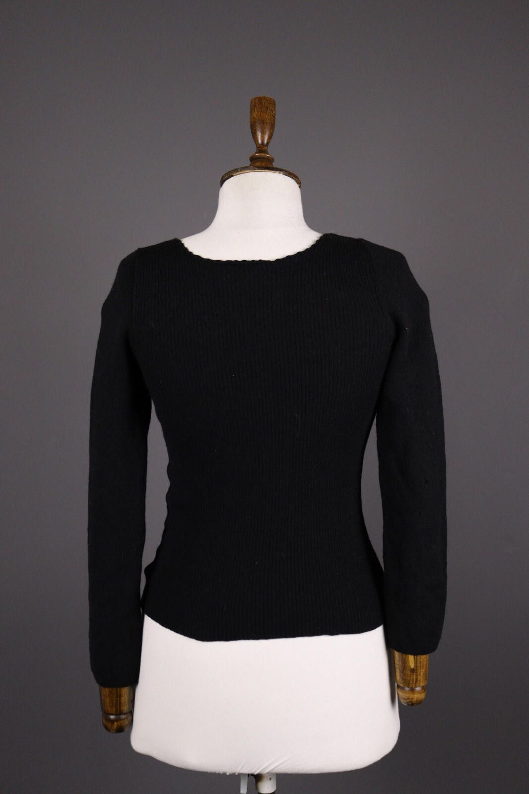 Transit Transit Par Such 400 Wool Black Tigh Knit Sweater Size 4 Size S / US 4 / IT 40 - 5 Thumbnail