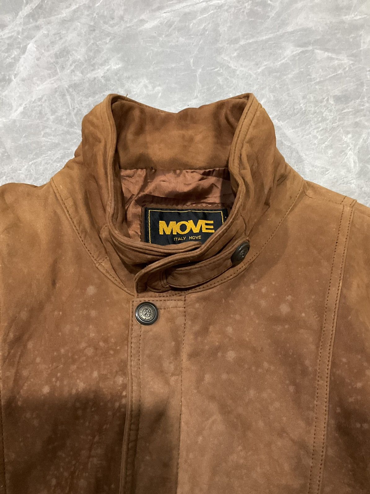 Vintage Italy Move and more Genuine Leather jacket mens Size US L / EU 52-54 / 3 - 4 Thumbnail