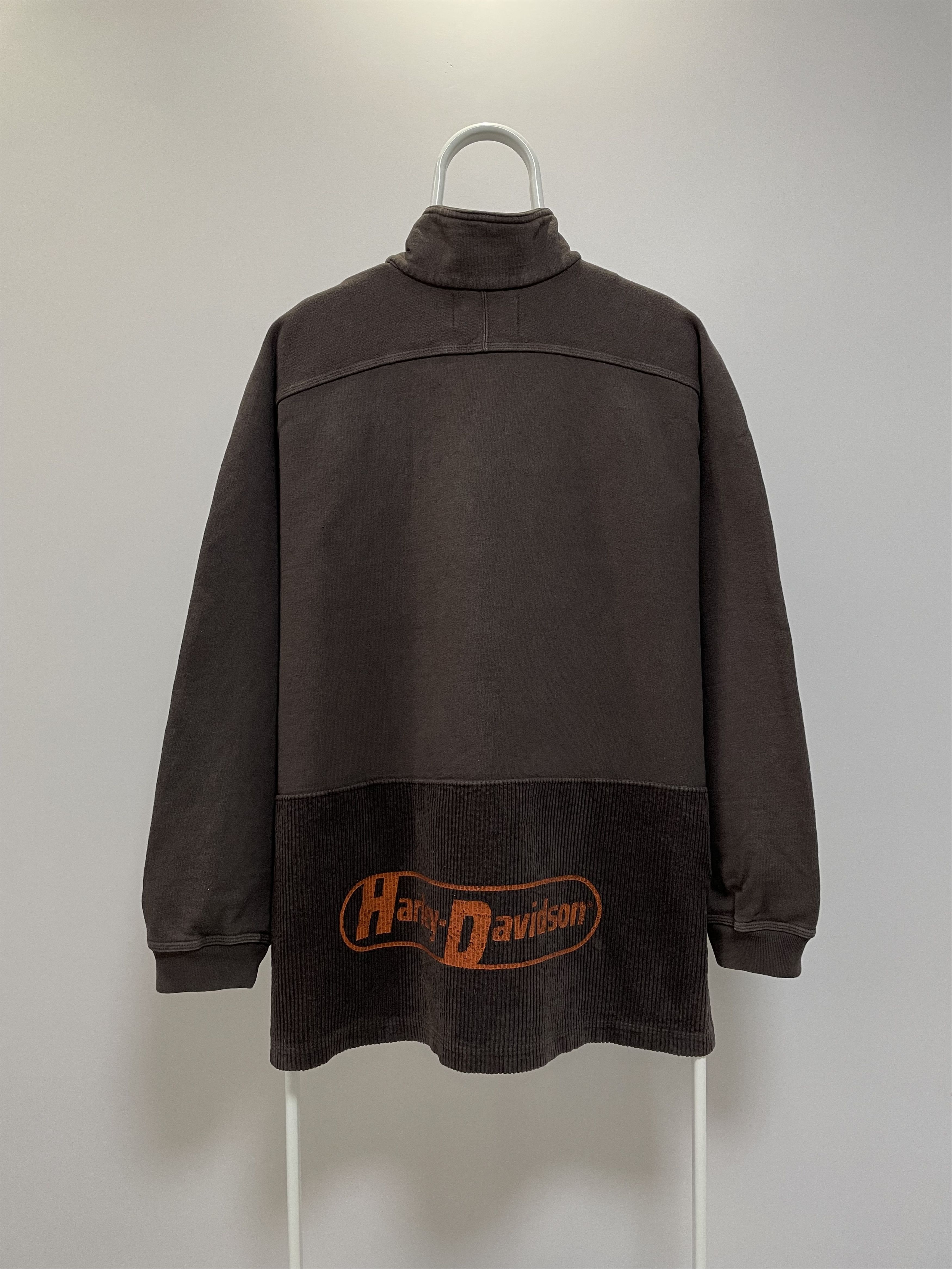 Harley Davidson HARLEY-DAVIDSON Vintage Sweater Half Zip Sweatshirt 80s 90s Size US XL / EU 56 / 4 - 3 Thumbnail