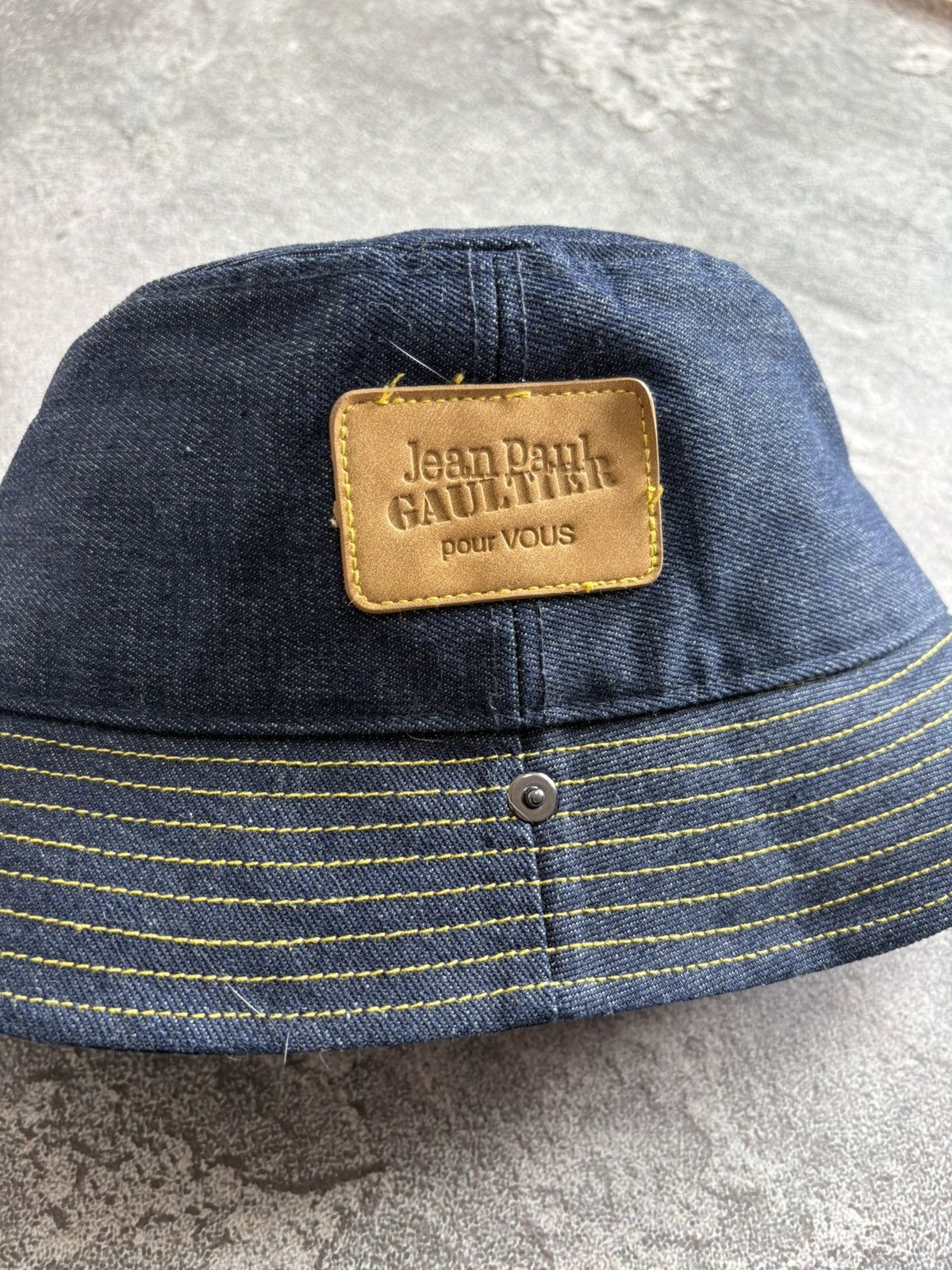 Jean Paul Gaultier Jean Paul Gaultier Pour Vous Denim Bucket Hat Bucket size OS Size ONE SIZE - 9 Thumbnail