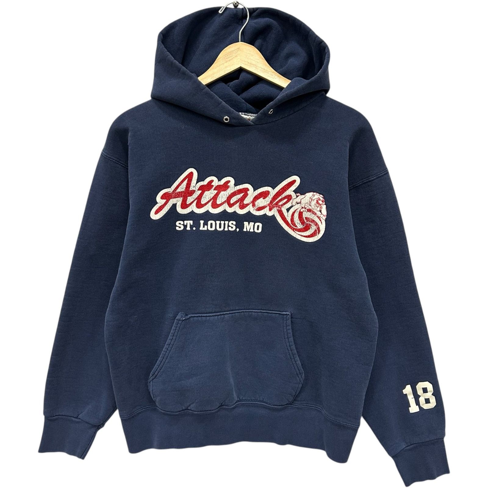 Fruit Of The Loom Vintage St. Louis, MO "Attack" Volleyball Hoodie Large Size US L / EU 52-54 / 3 - 1 Thumbnail