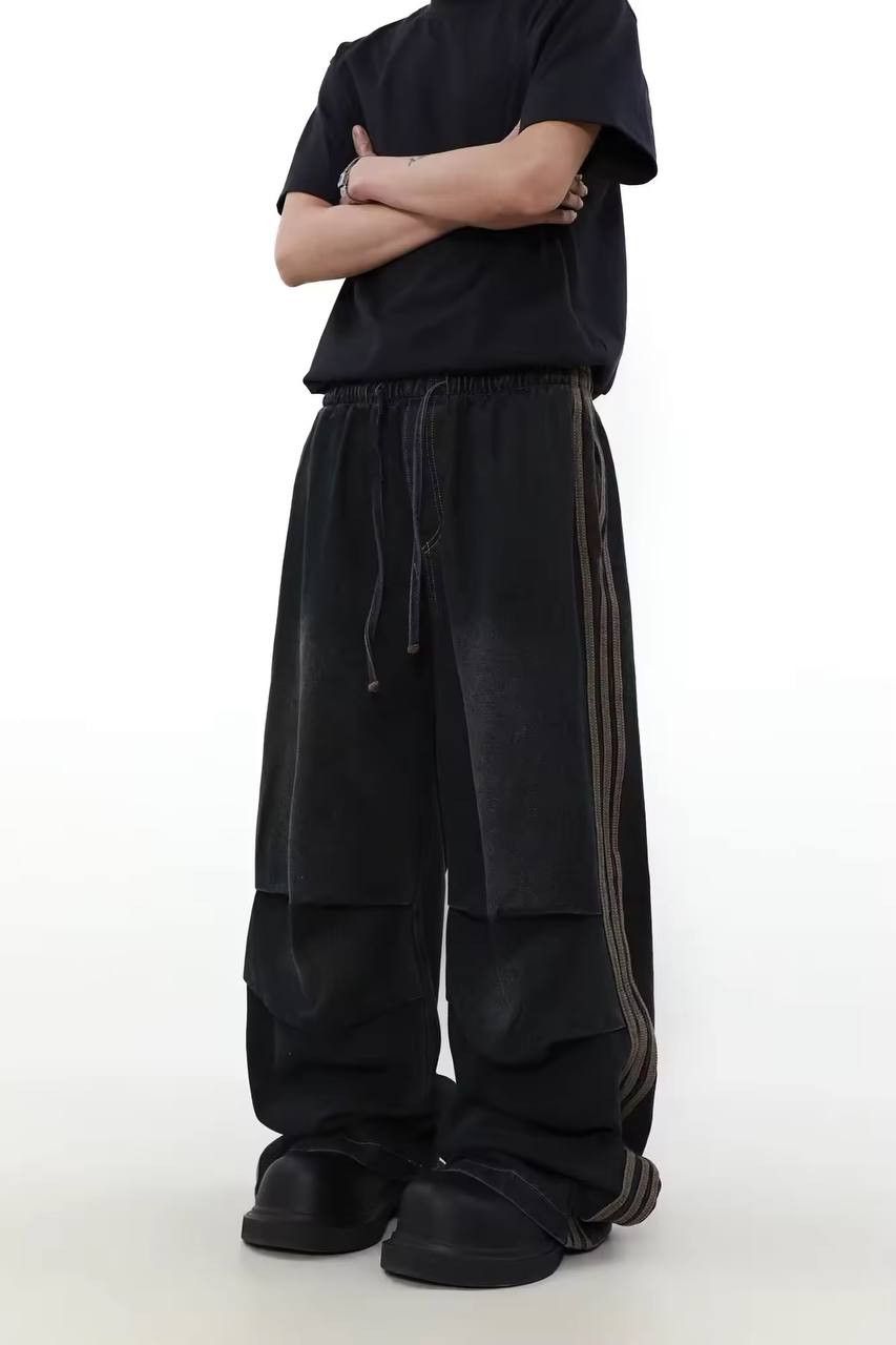 Japanese Brand × Vintage frayed jeans with elastic bands Size US 38 / EU 54 - 1 Thumbnail