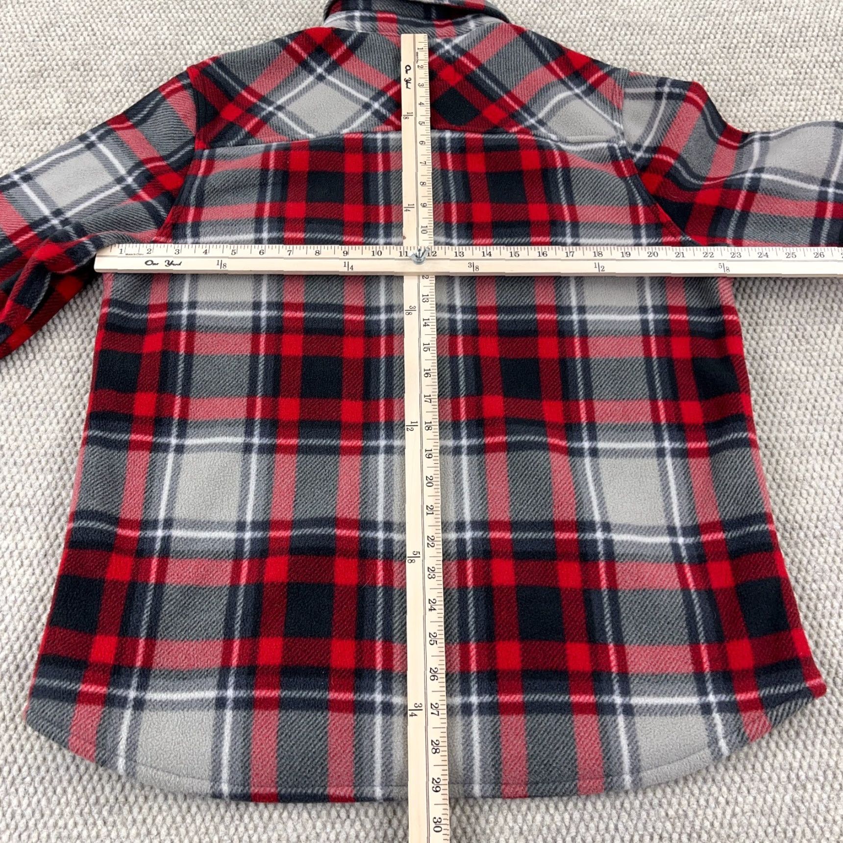 Vintage VINTAGE Boston Traders Shacket Men Large Red Plaid Fleece Shirt Jacket Sherpa Lined Size US L / EU 52-54 / 3 - 7 Thumbnail
